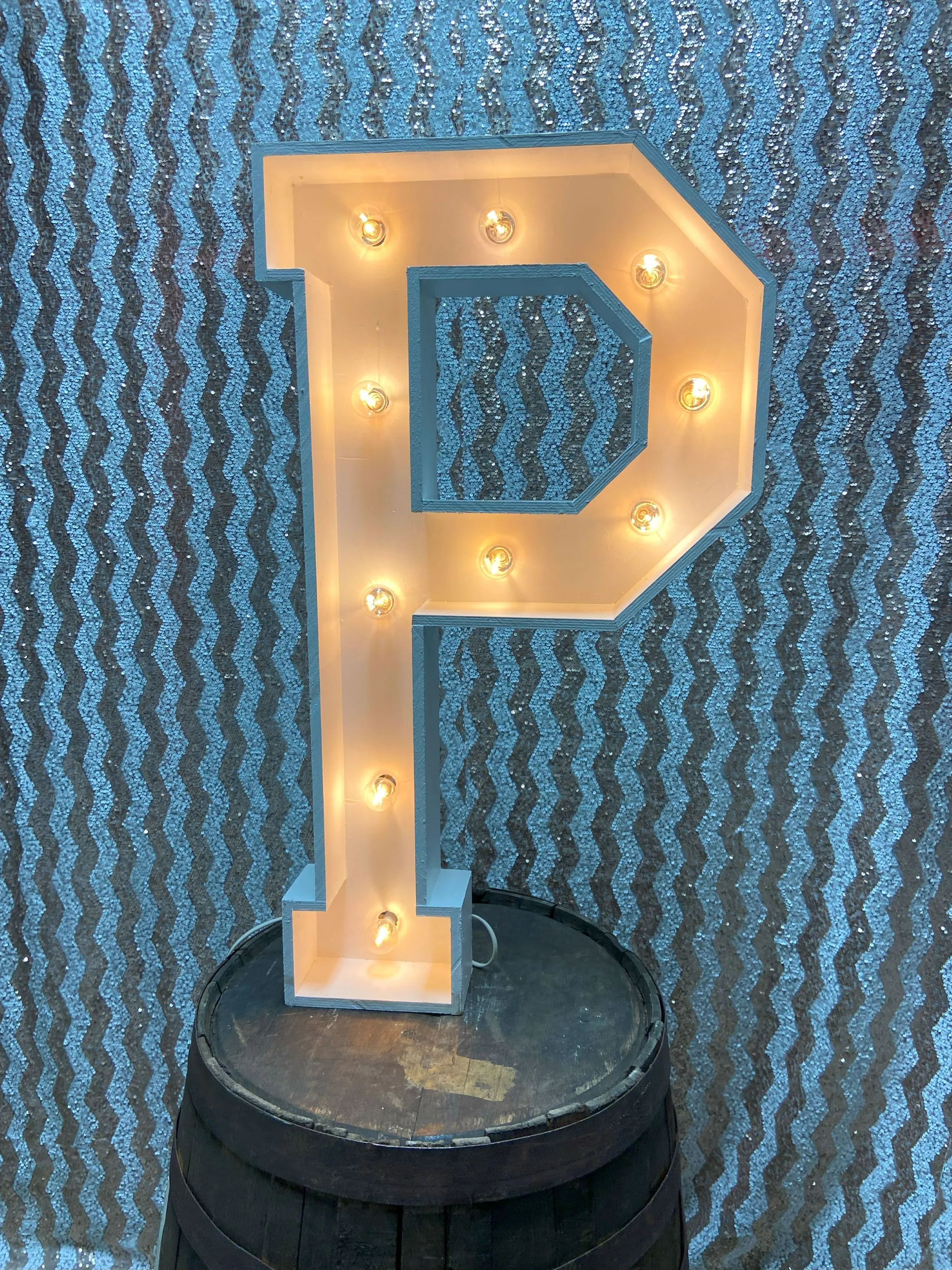 36 Inch Lighted Marquee Letter P