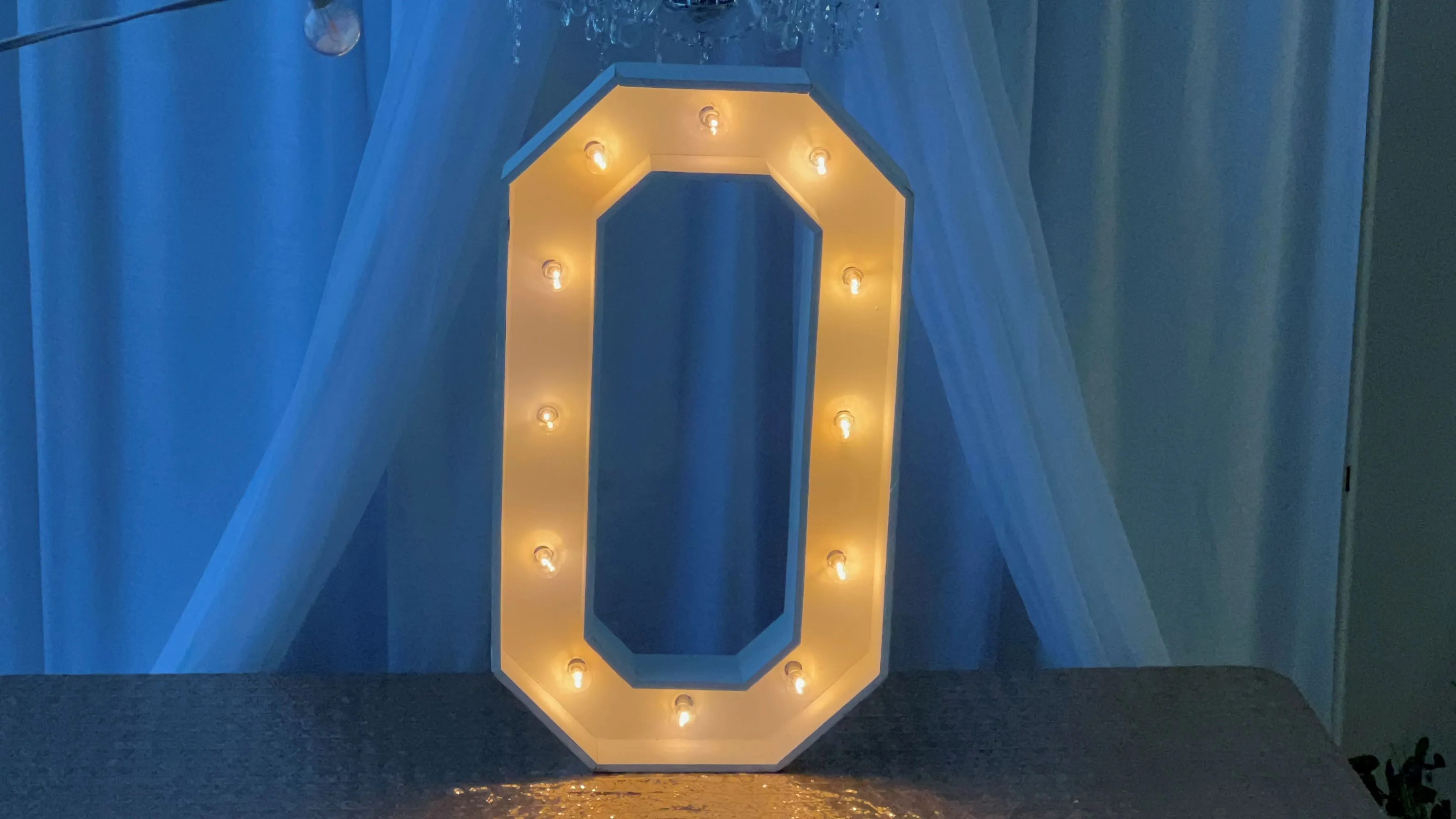 36 Inch Lighted Marquee Number 0