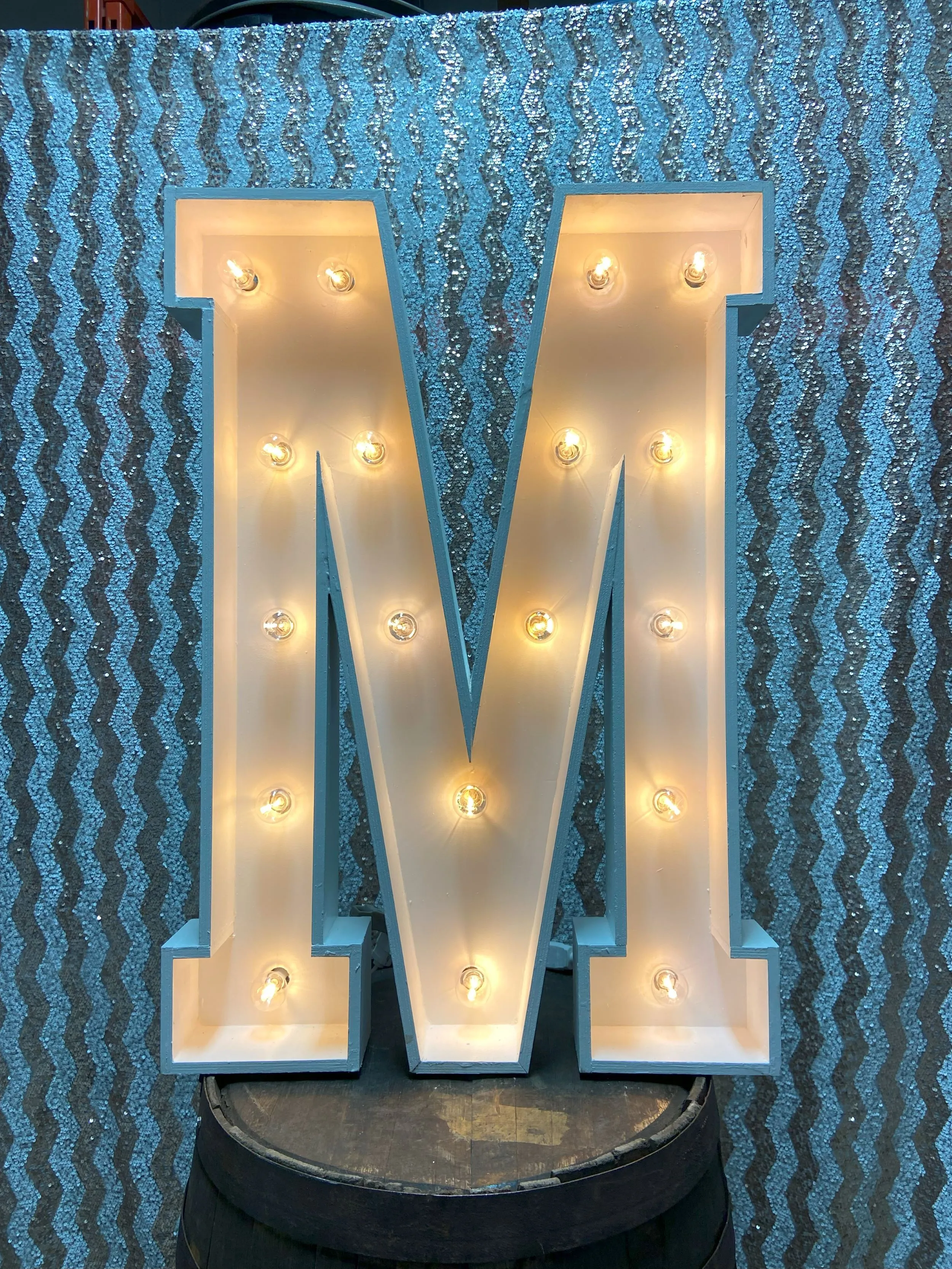 36 Inch Lighted Marquee Letter M