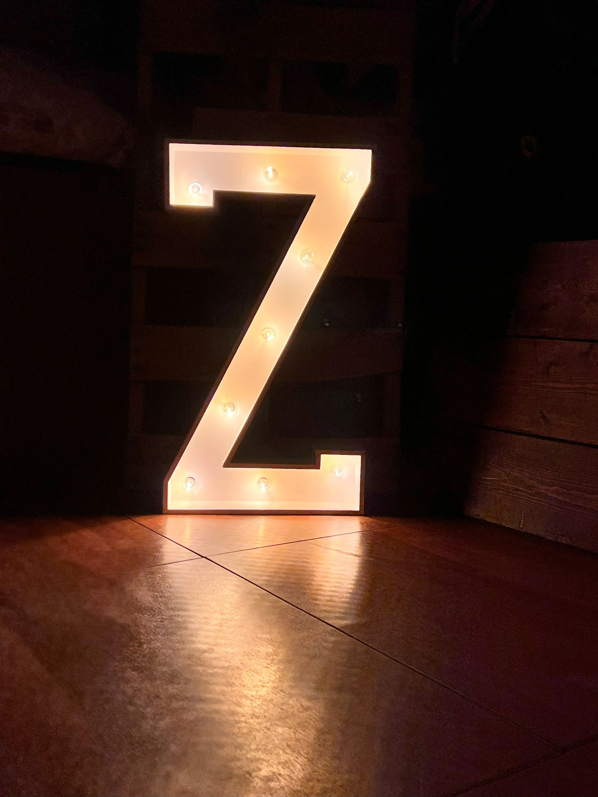 36 Inch Lighted Marquee Letter Z