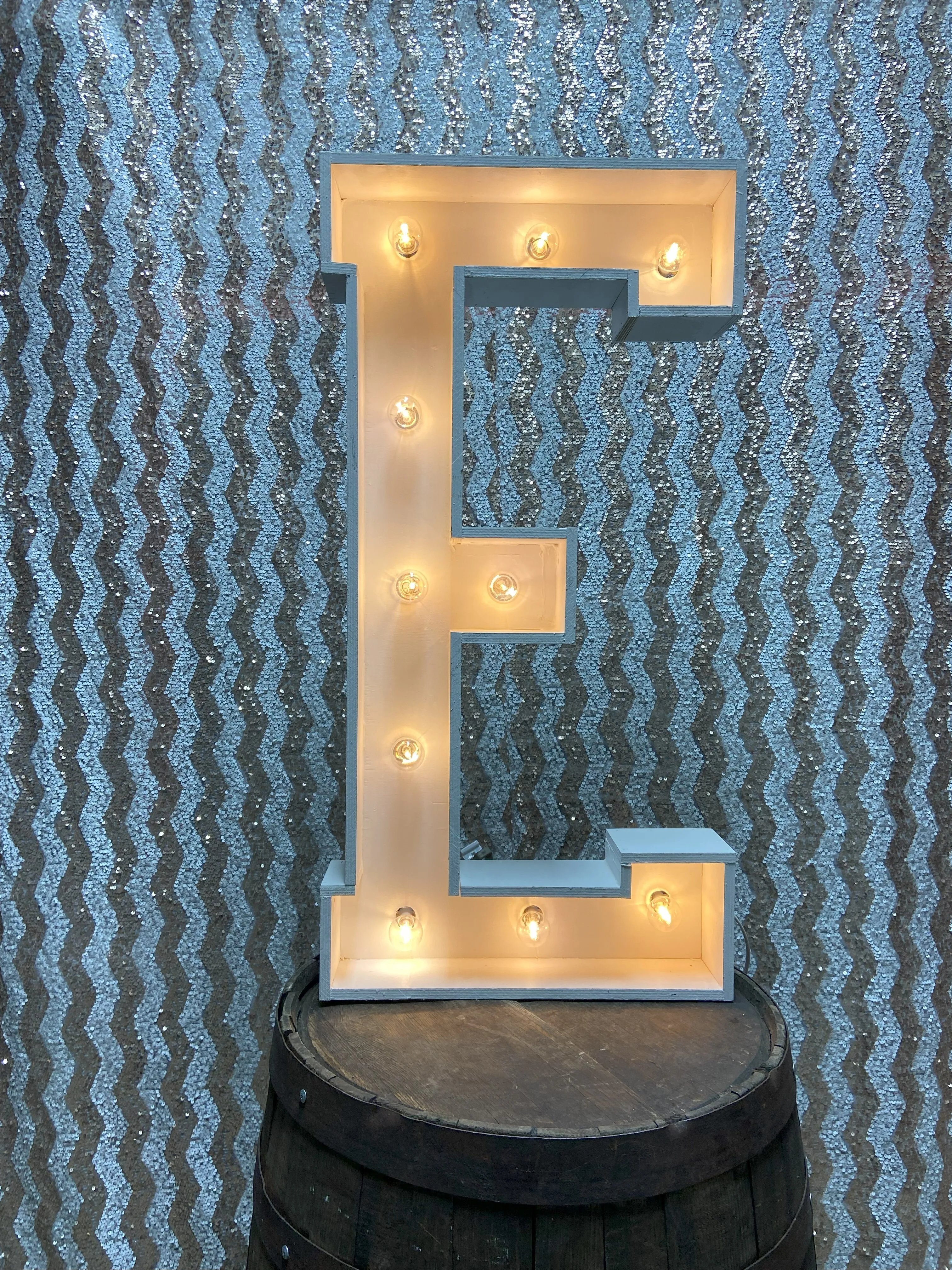 36 Inch Lighted Marquee Letter E