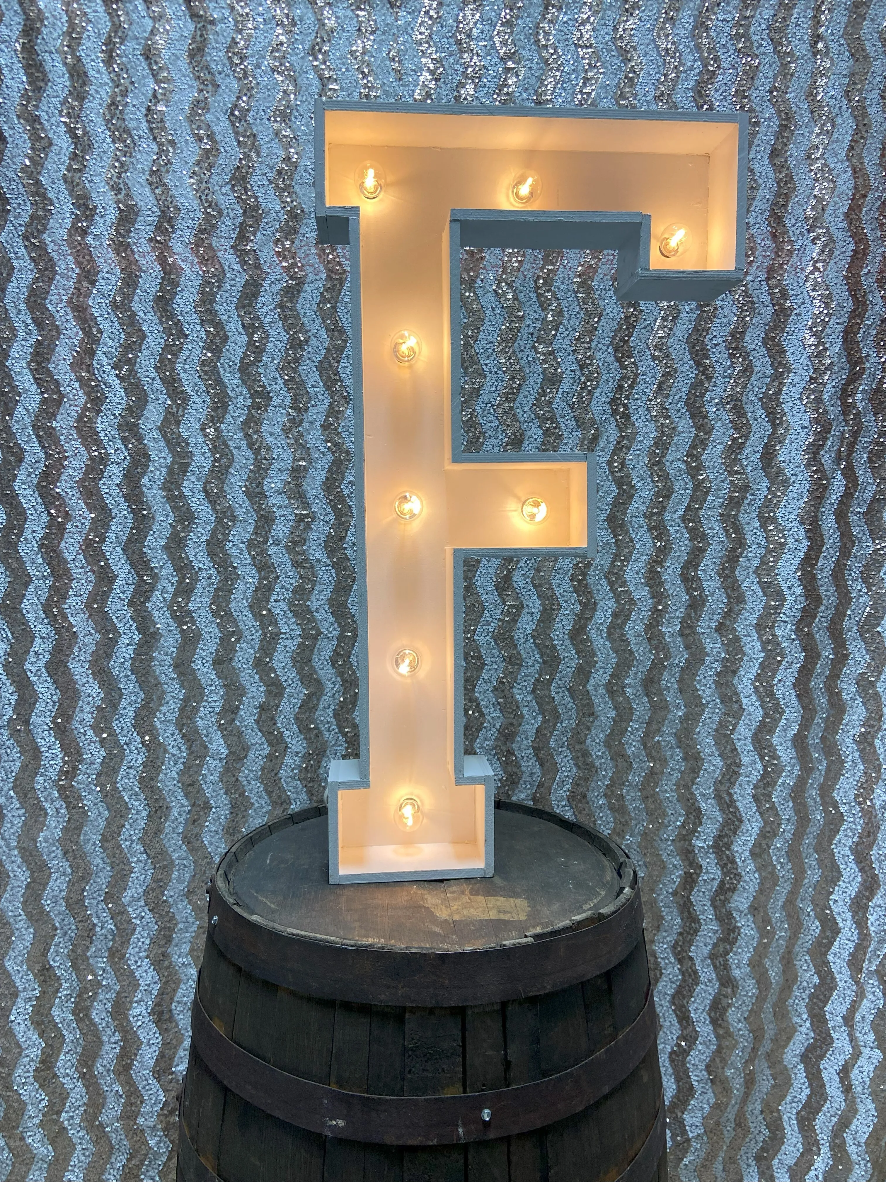 36 Inch Lighted Marquee Letter F