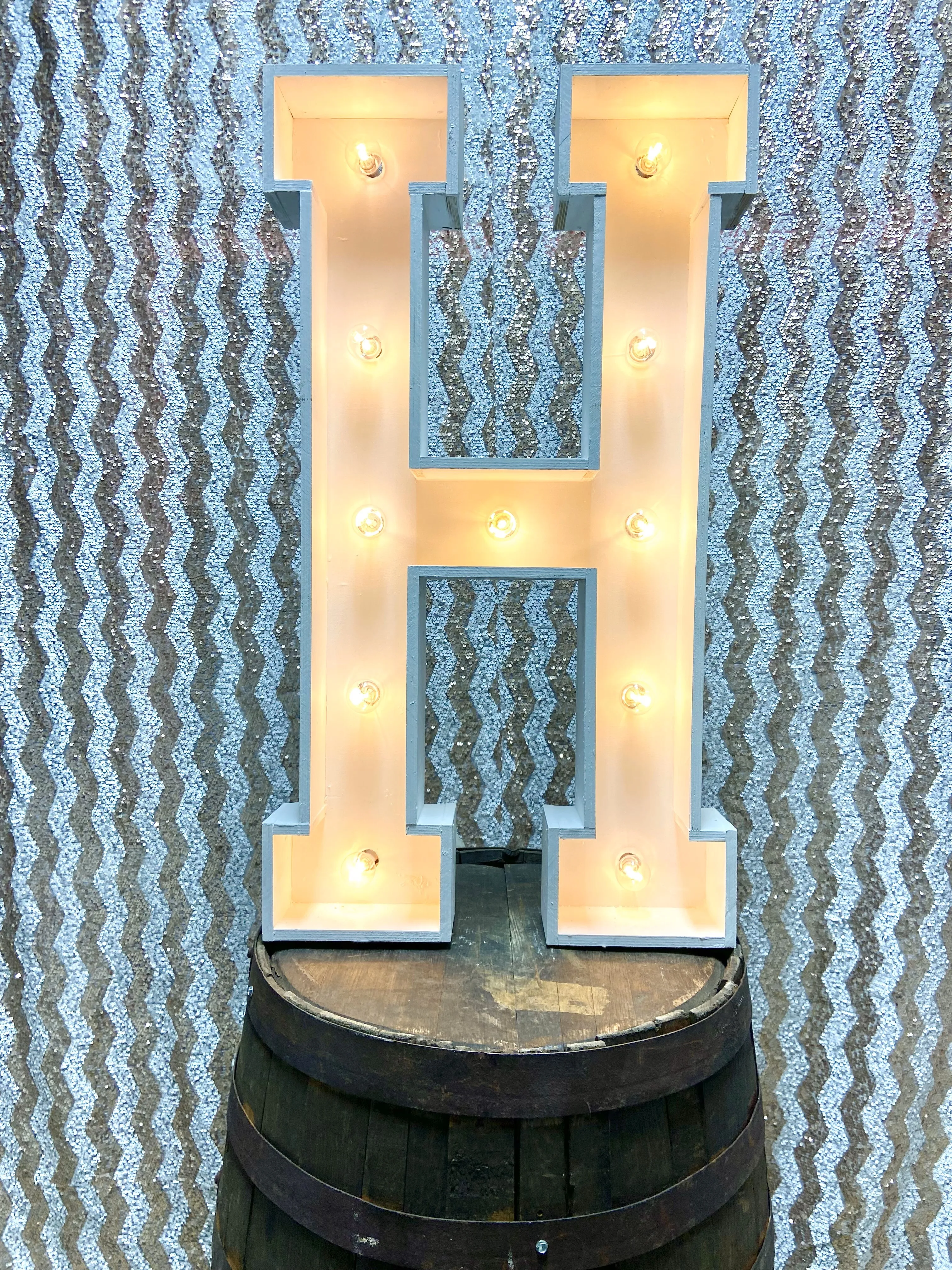 36 Inch Lighted Marquee Letter H