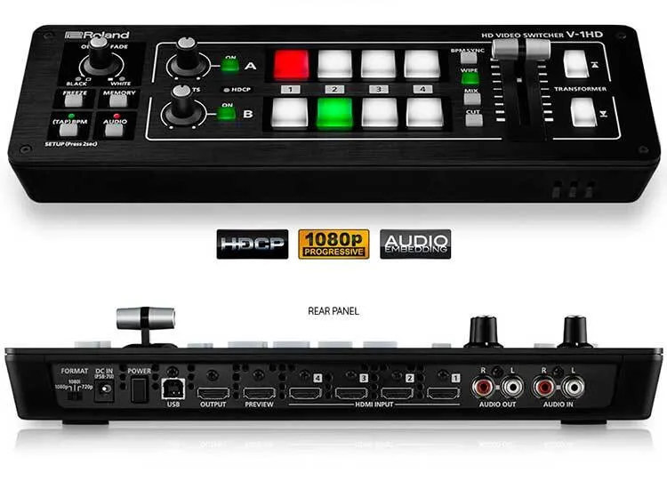 Roland V-1HD - 4 Channel Video Switcher