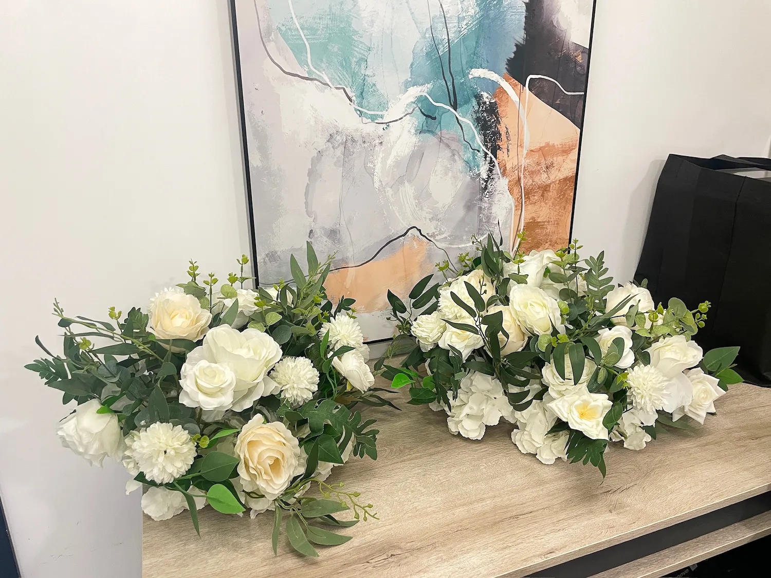 白色香檳金玫瑰絲花地花 (4)