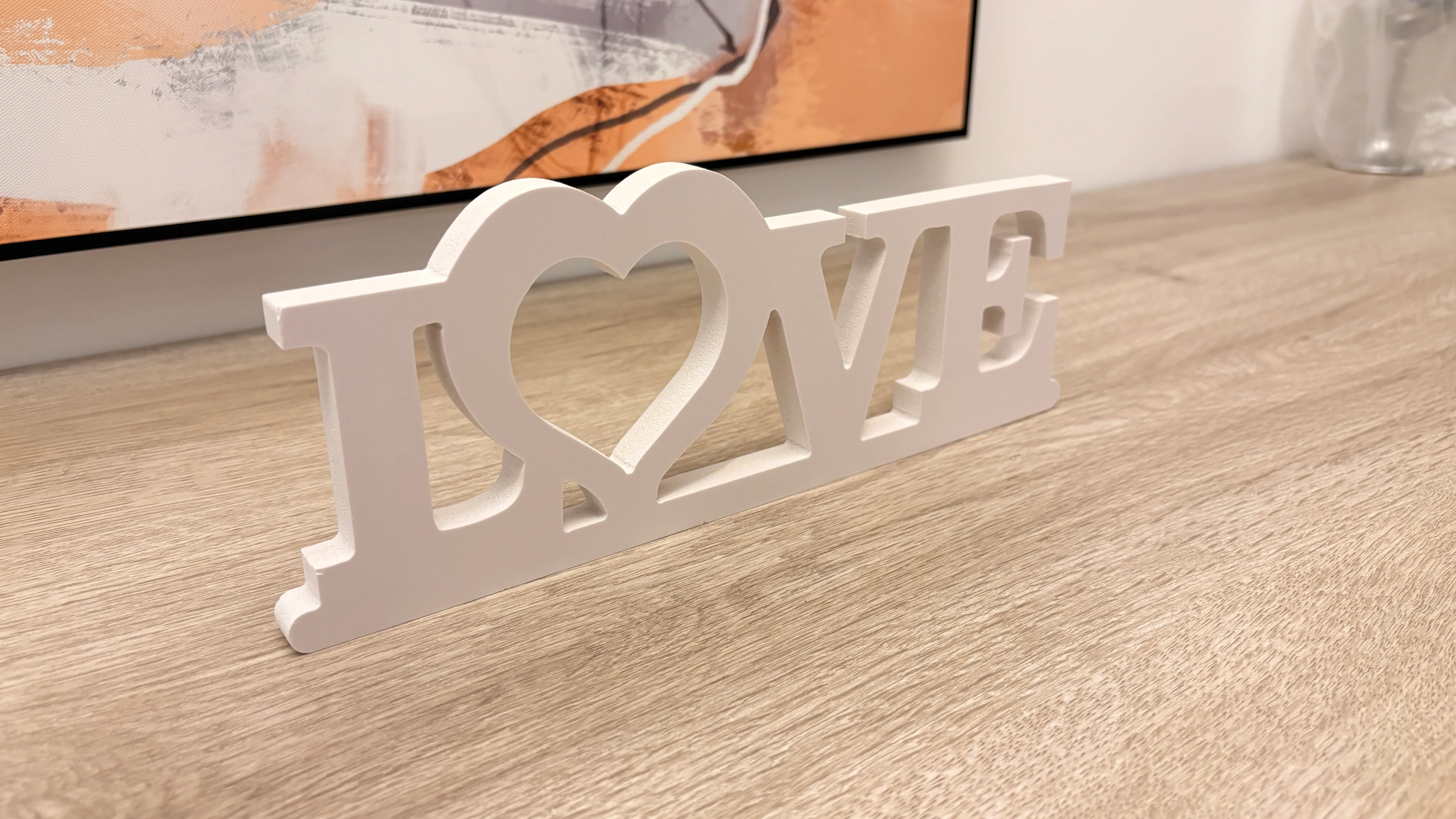 LOVE立體白色木牌2 (小)