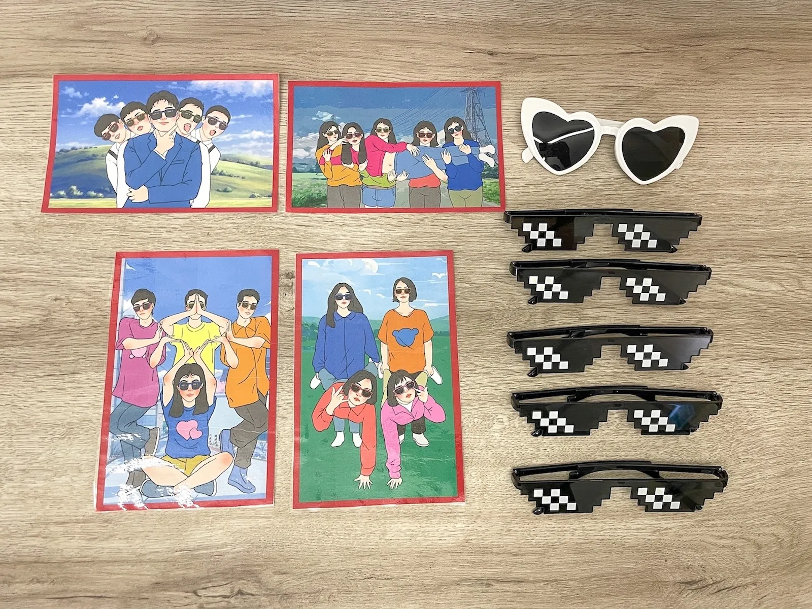 遊戲咭連馬賽克眼鏡套裝 (1套)