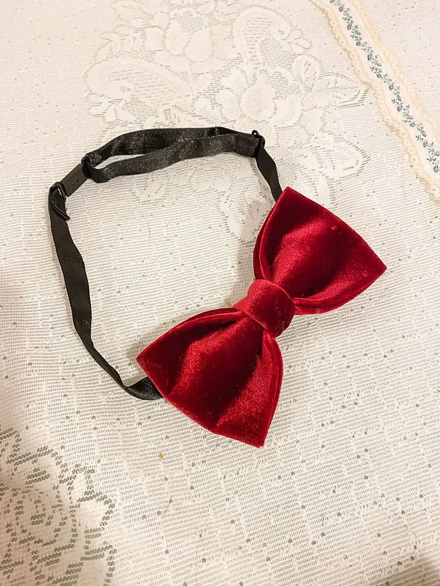 棗紅絨面煲呔 (1)