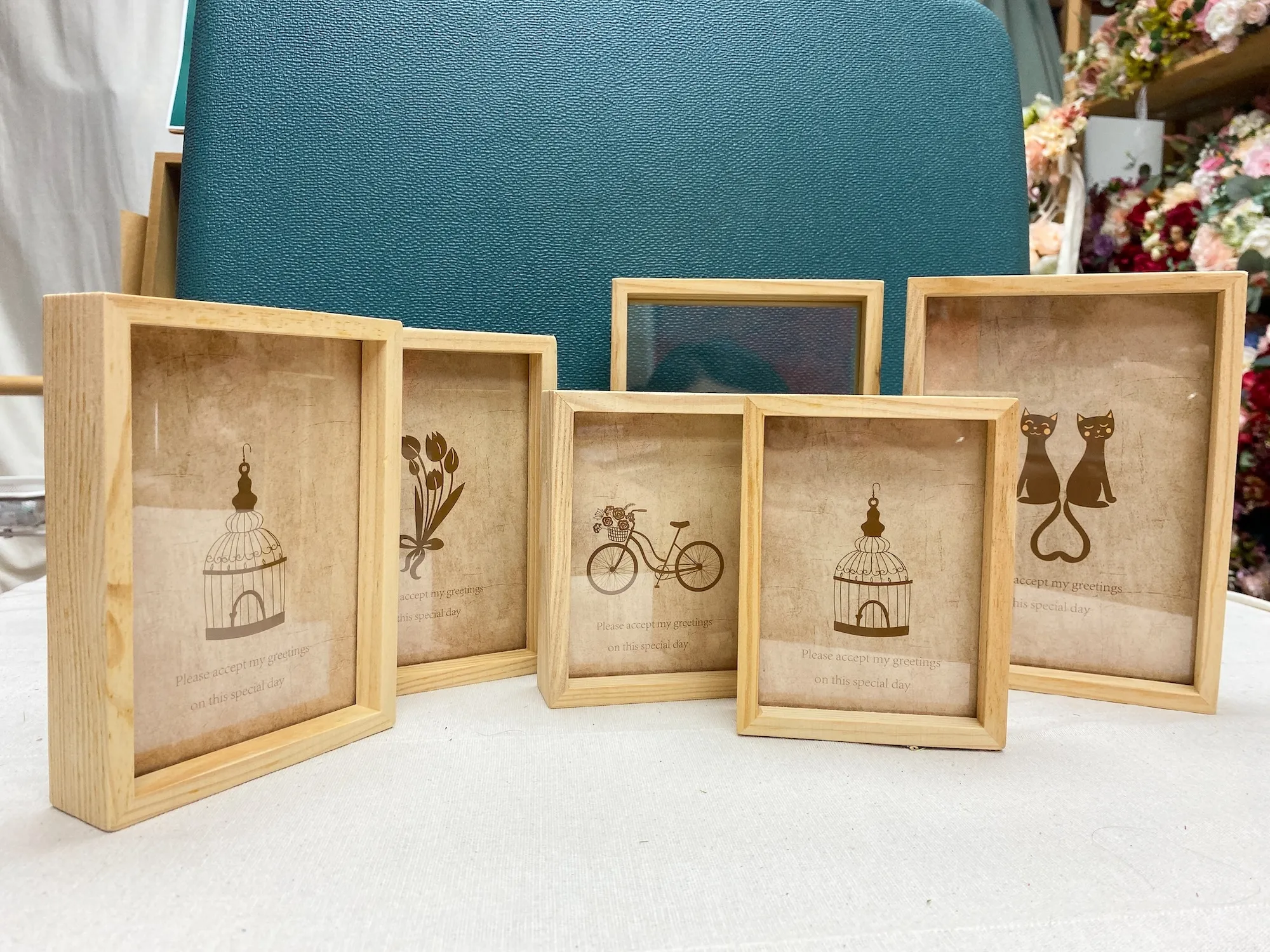 淺木紋相架 Set D