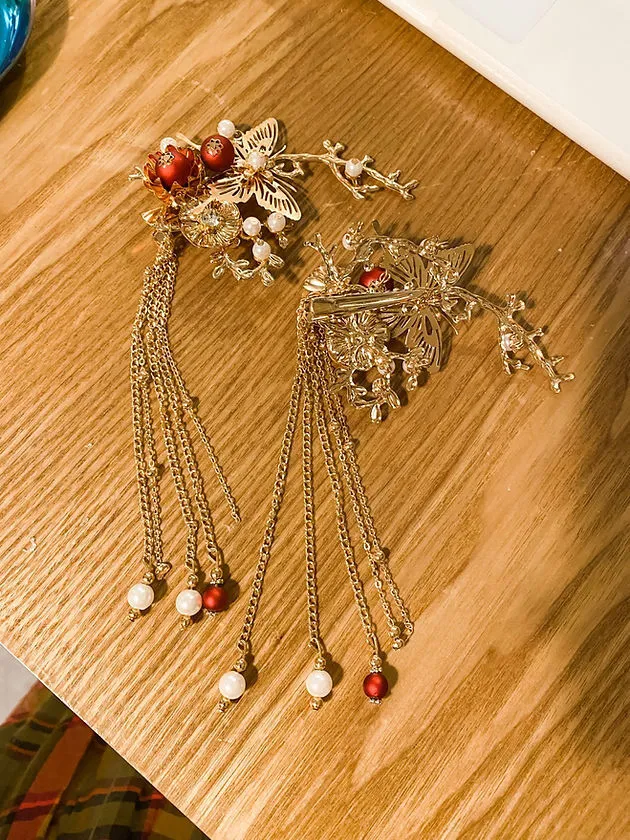 中式出門頭飾連耳環套裝 16