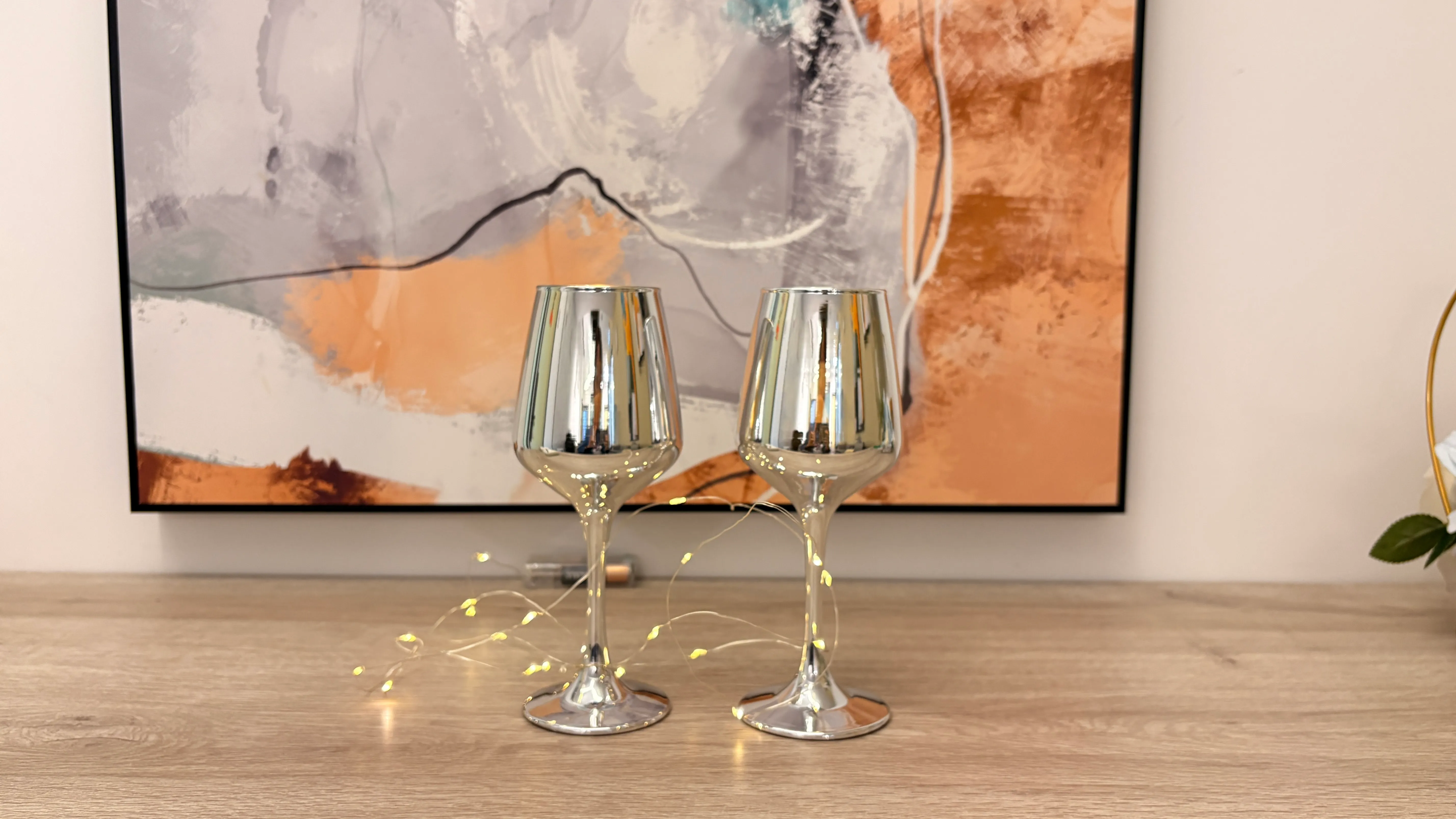 裝飾杯 連電子蠟燭 (一組2隻)