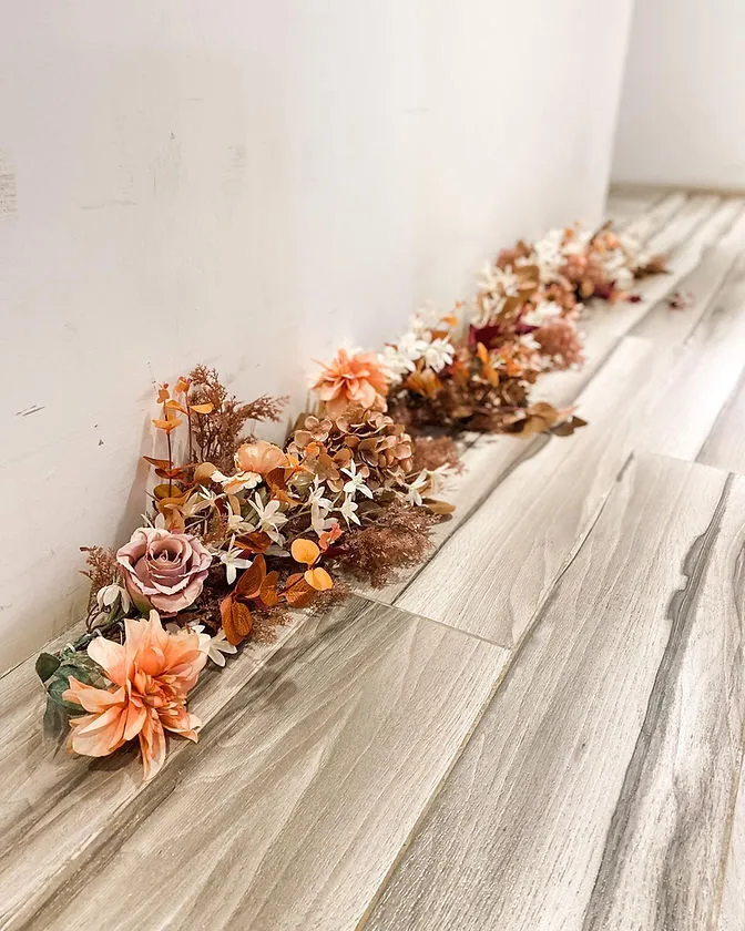 大地色絲花串 (1) (2米長)