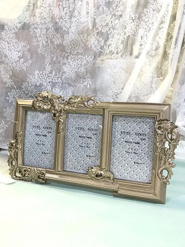 金漆三格座檯相架