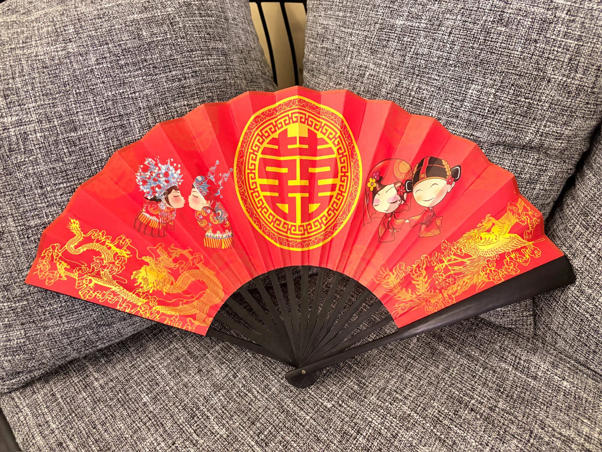 【囍字老婆最大】紅扇