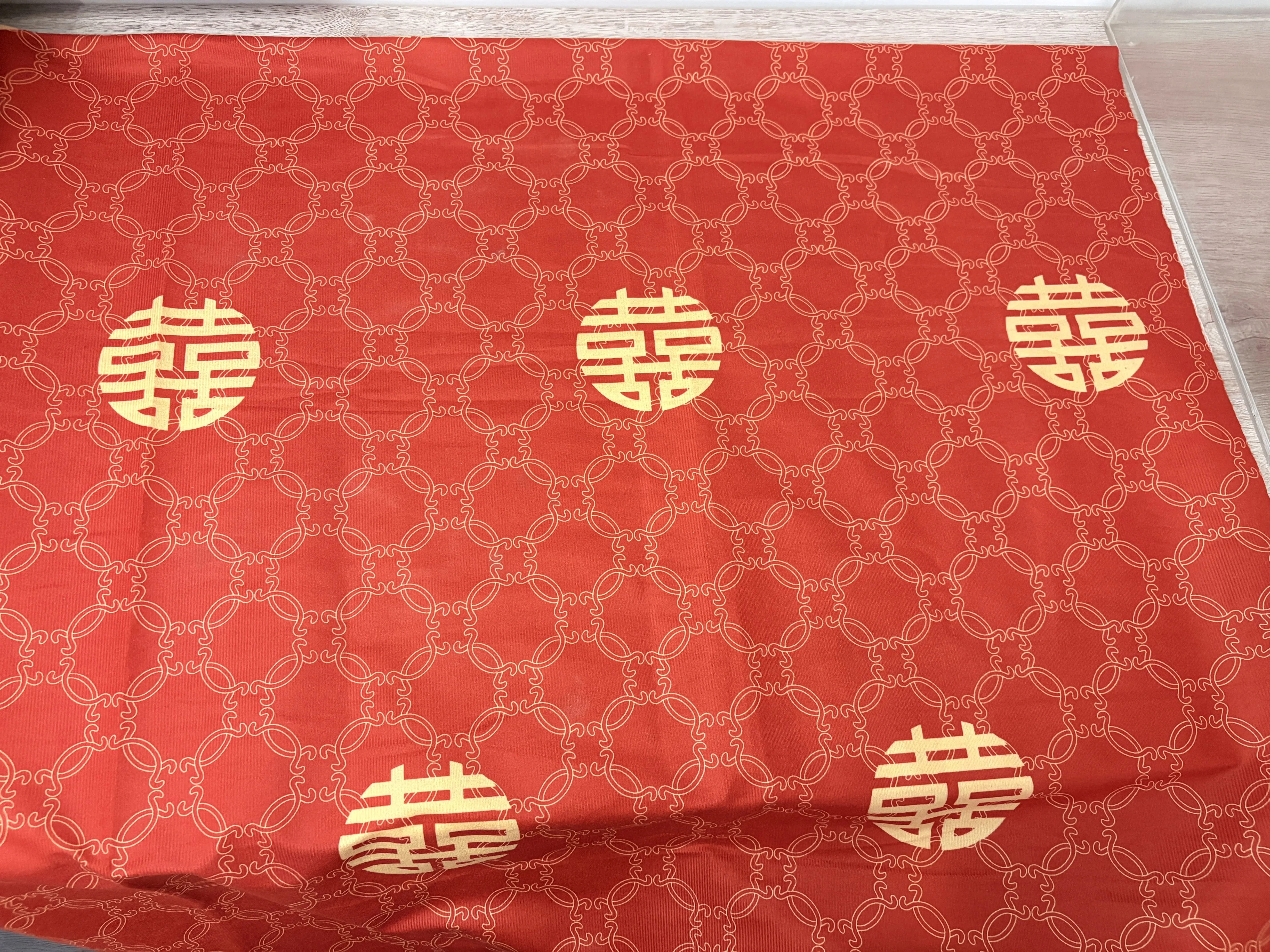 中式上頭紅枱布 09