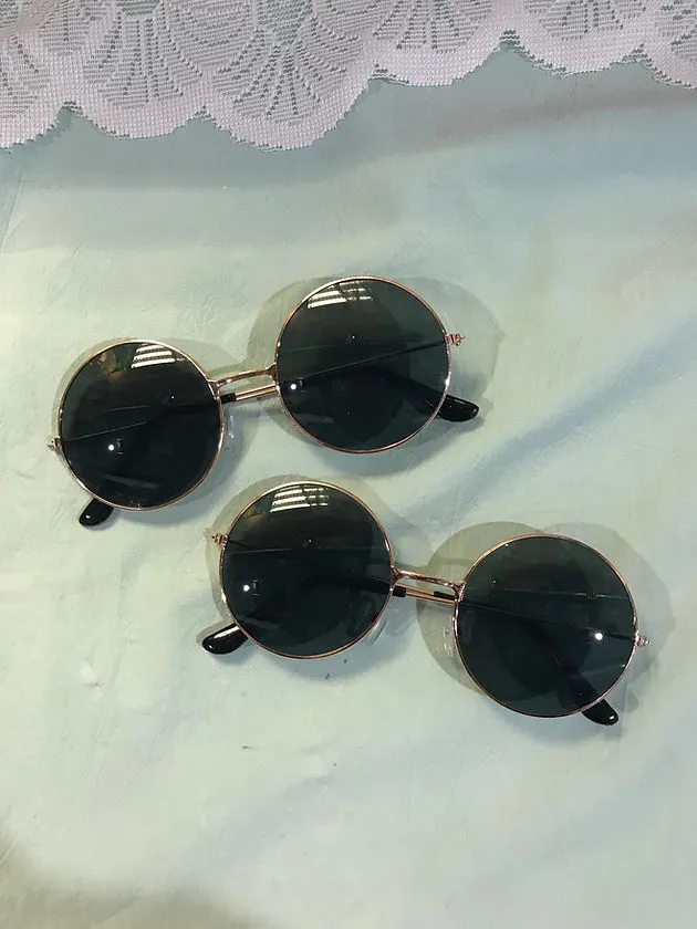 金絲圓形眼鏡 （金/黑/玫瑰金框）