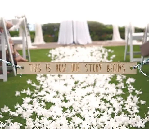 This is how our story begins 木牌