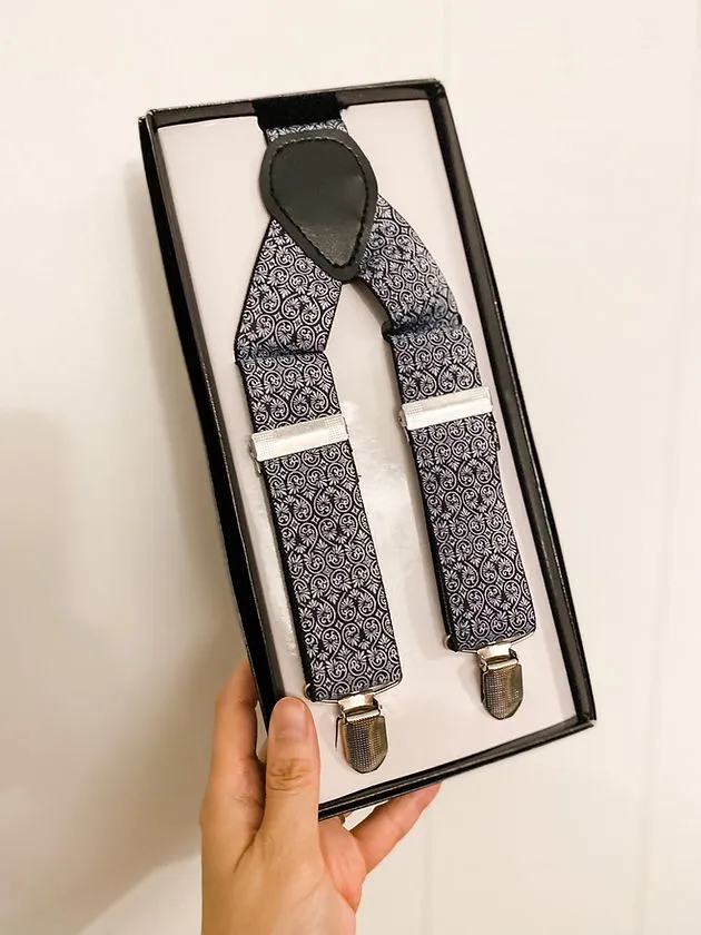 深藍男裝花紋吊帶 (3)
