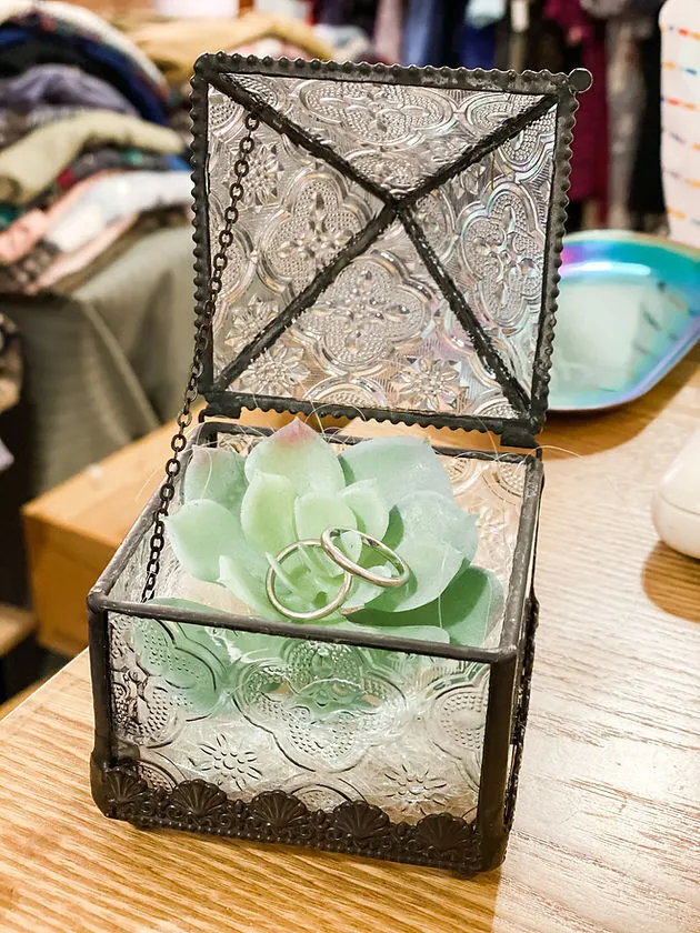 玻璃戒指盒 (海棠款) 01