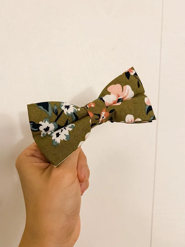 橄欖綠花布煲呔 (3)