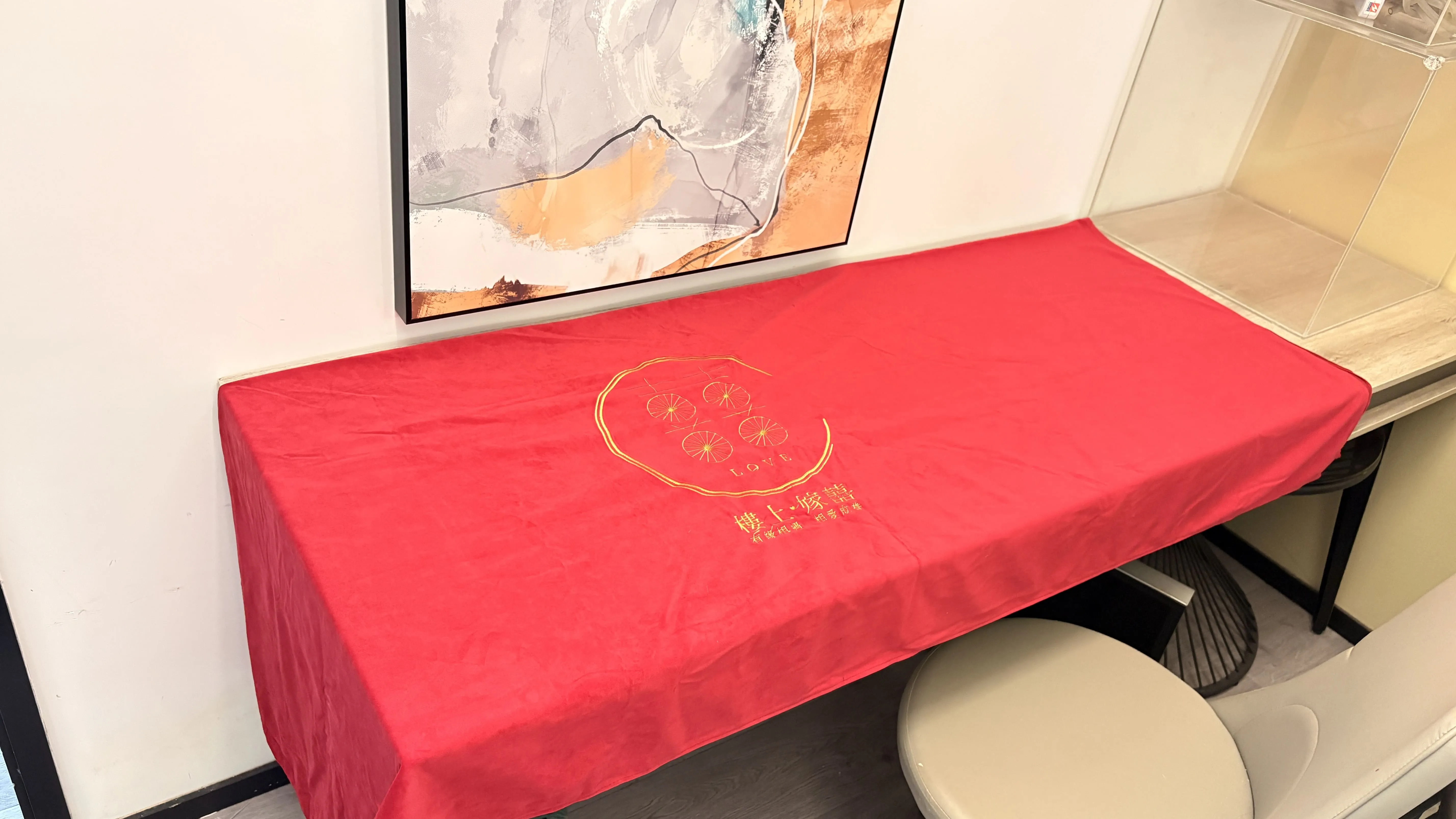 中式上頭紅枱布 07