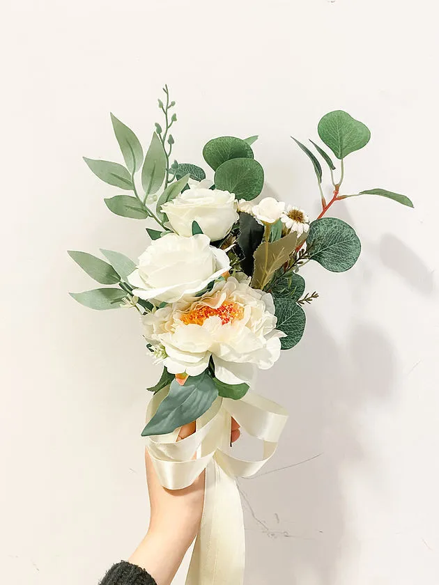 米白尤加利葉椅花 (30)