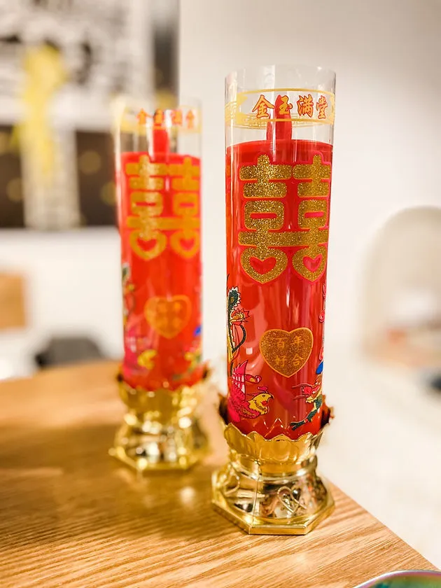 LED 中式電子蠟燭一對 Set B