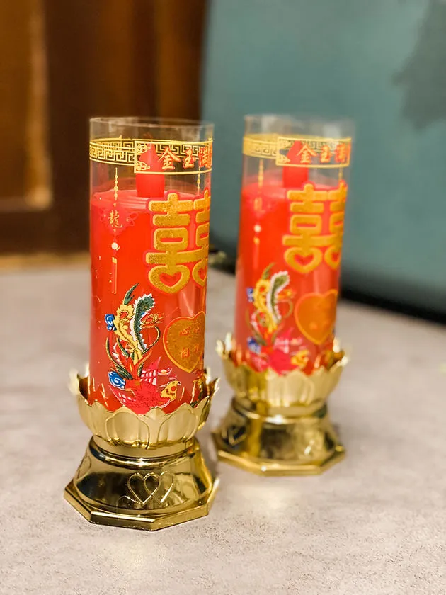 LED 中式電子蠟燭一對 Set D