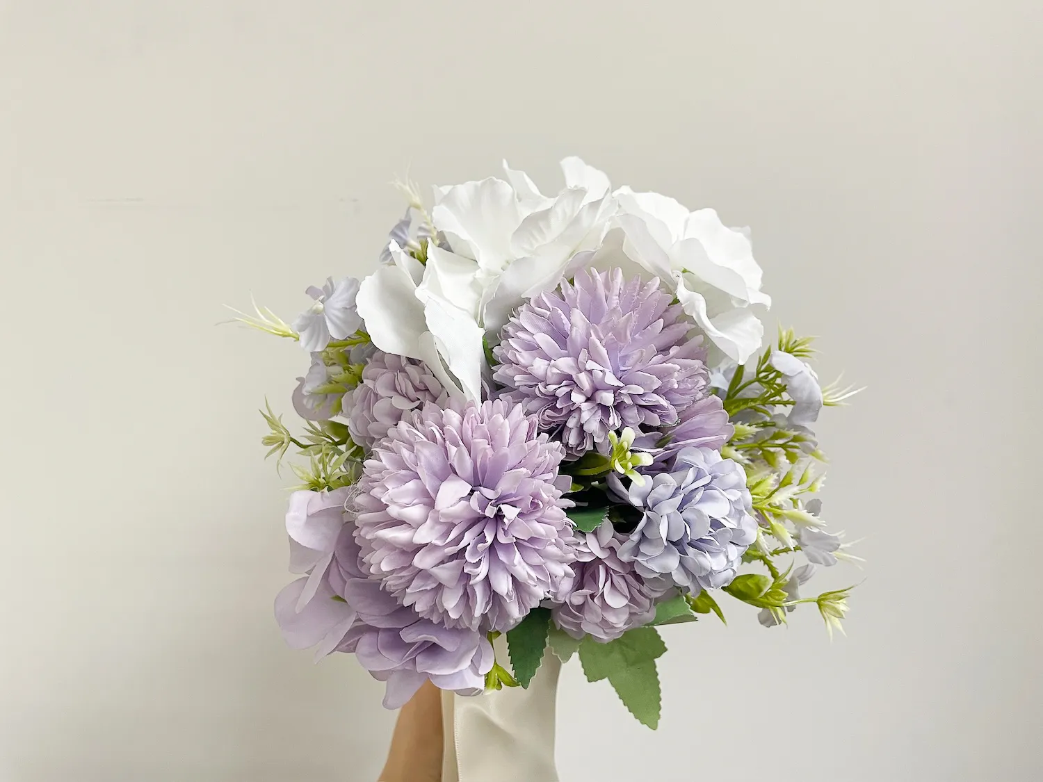 粉紫白綉球椅花 (18)