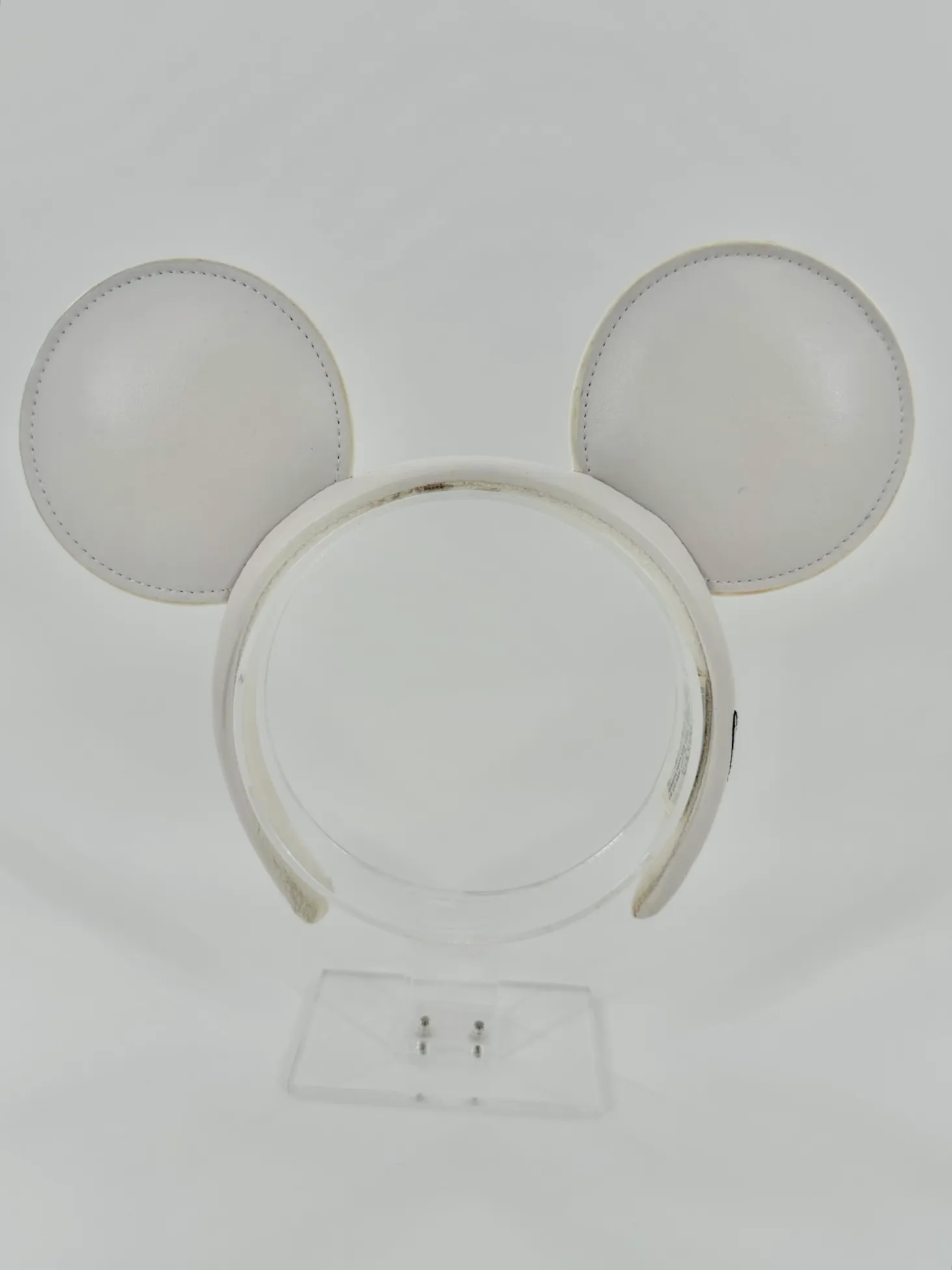 Disney Parks White Mickey “Leather” Ears