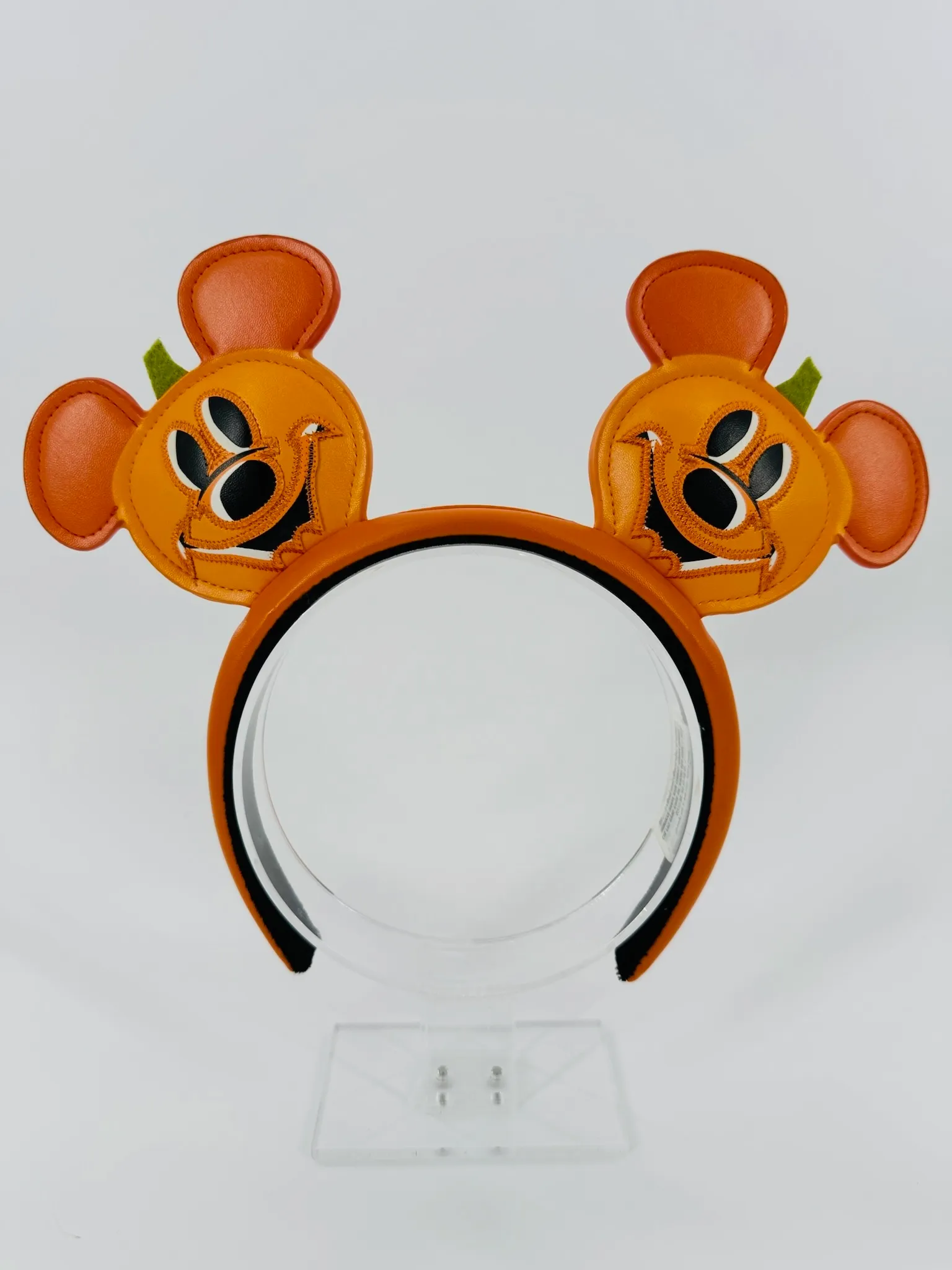Disney Parks Mickey Mouse 2025 Halloween Headband Pumpkin Jack O Lantern Ears