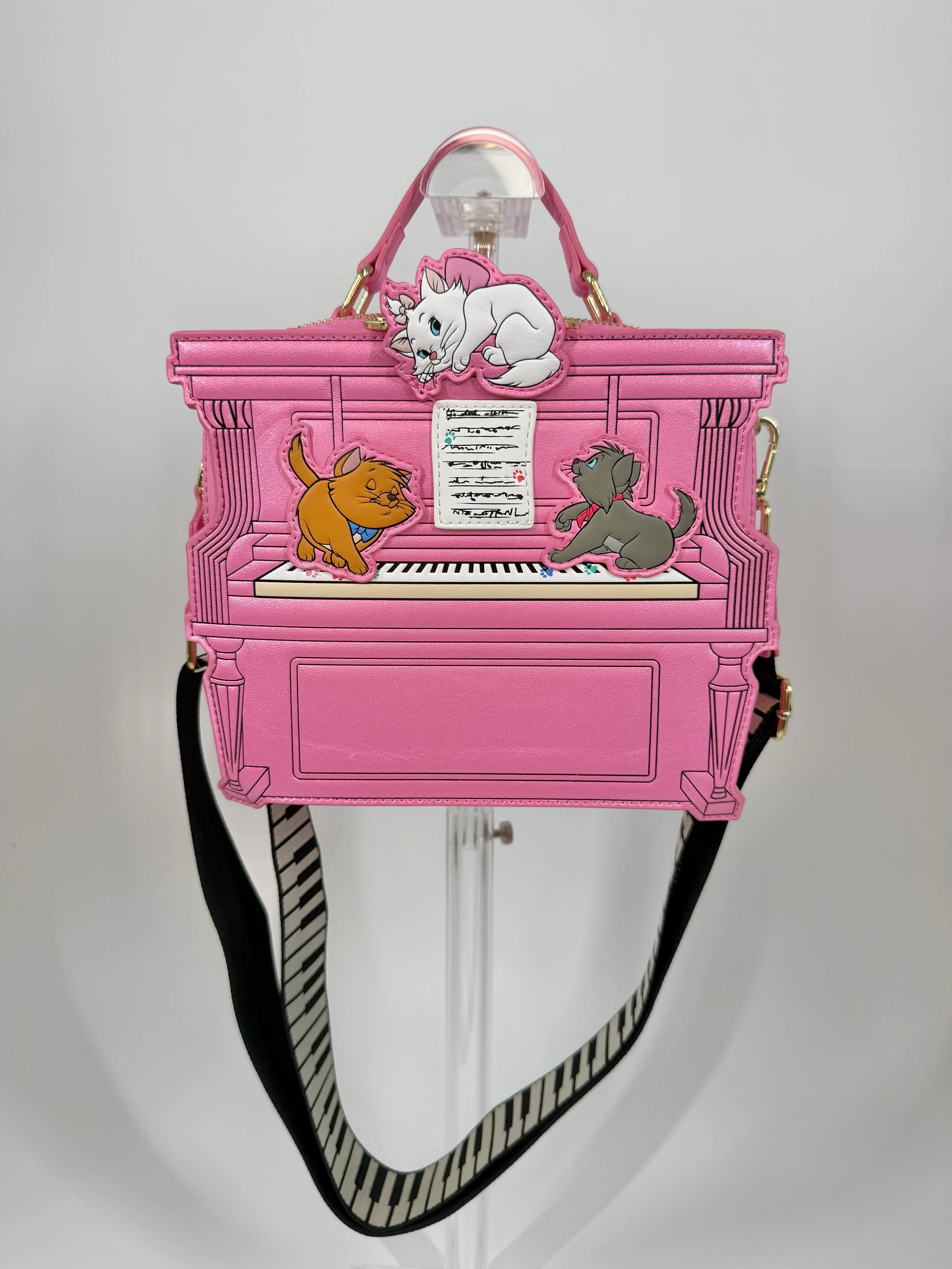 Aristocats Figural Piano Crossbody Loungefly Bag
