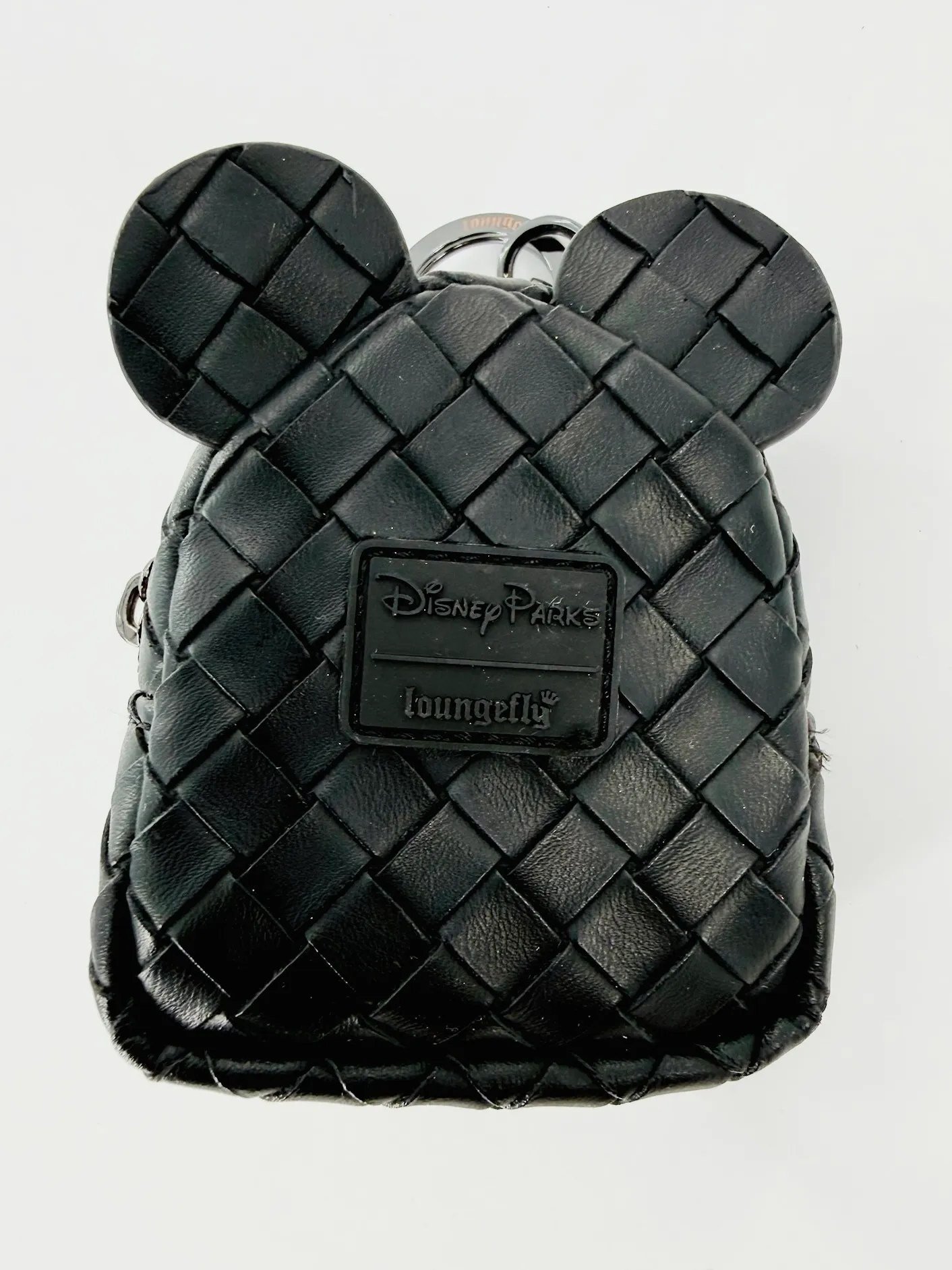 Disney Parks Black Woven Mickey Mouse Loungefly Bag Charm
