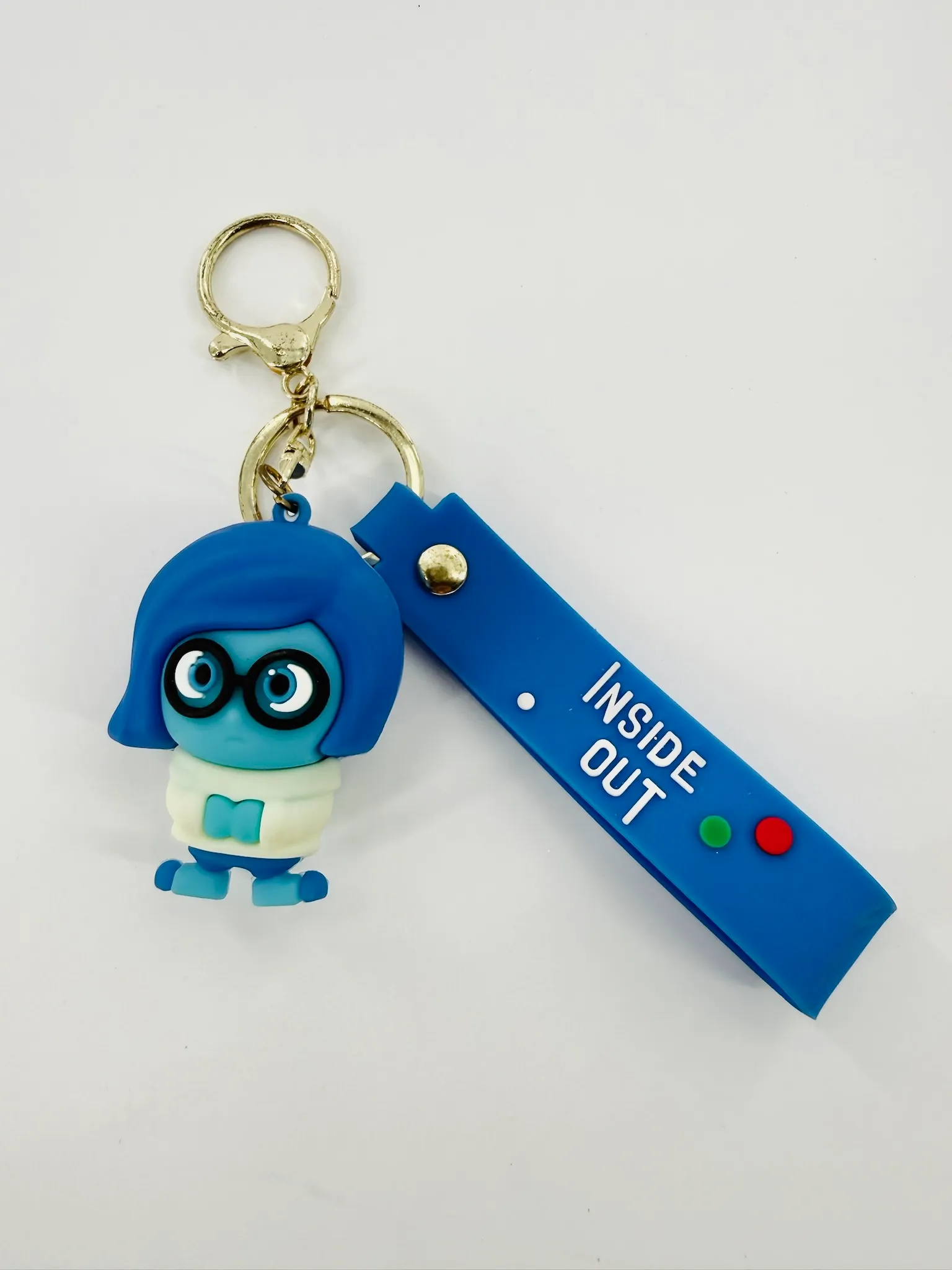 Inside Out Sadness Keychain Wristlet