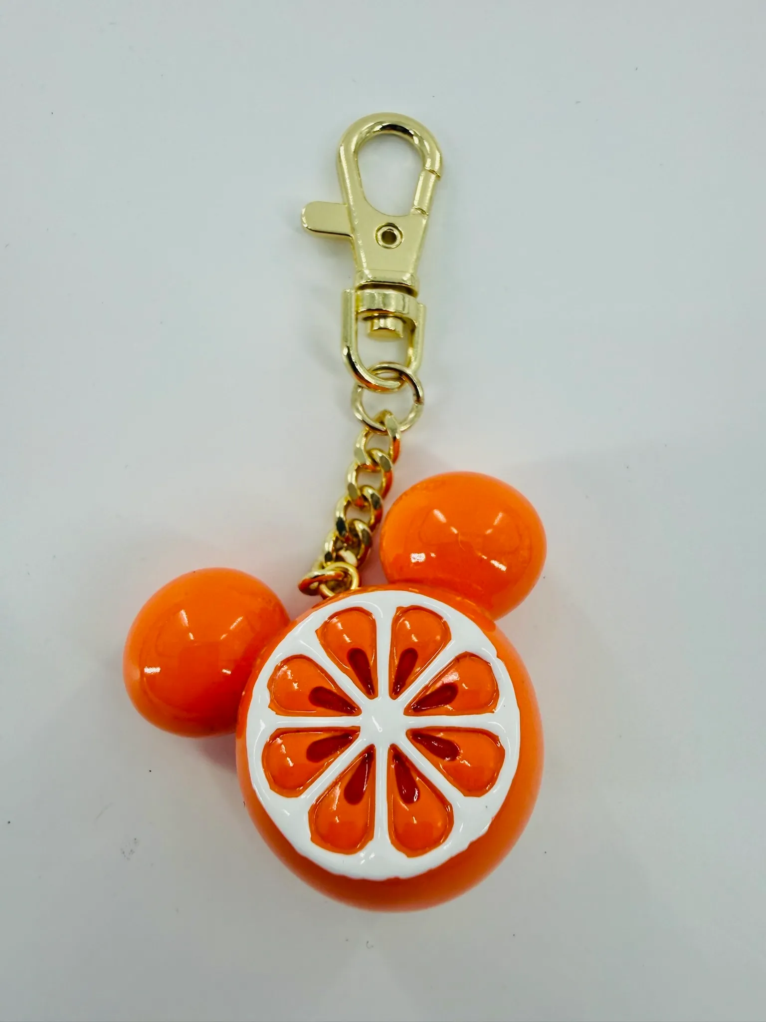 Mickey Mouse Fruit Bag Charm - Orange