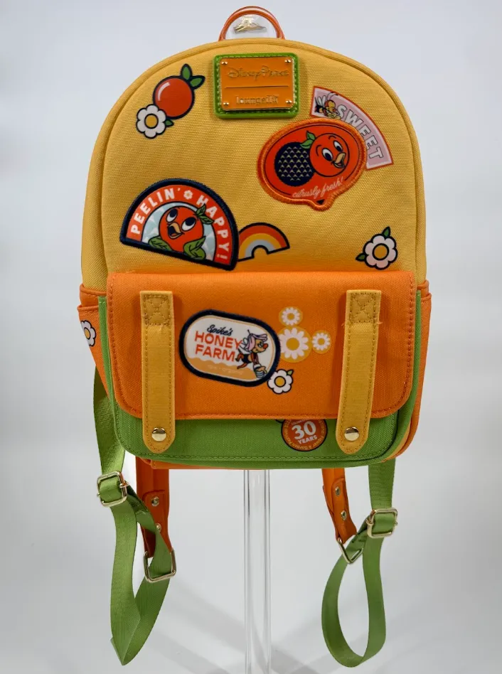 Disney Parks Orange Bird Patchwork Loungefly Backpack