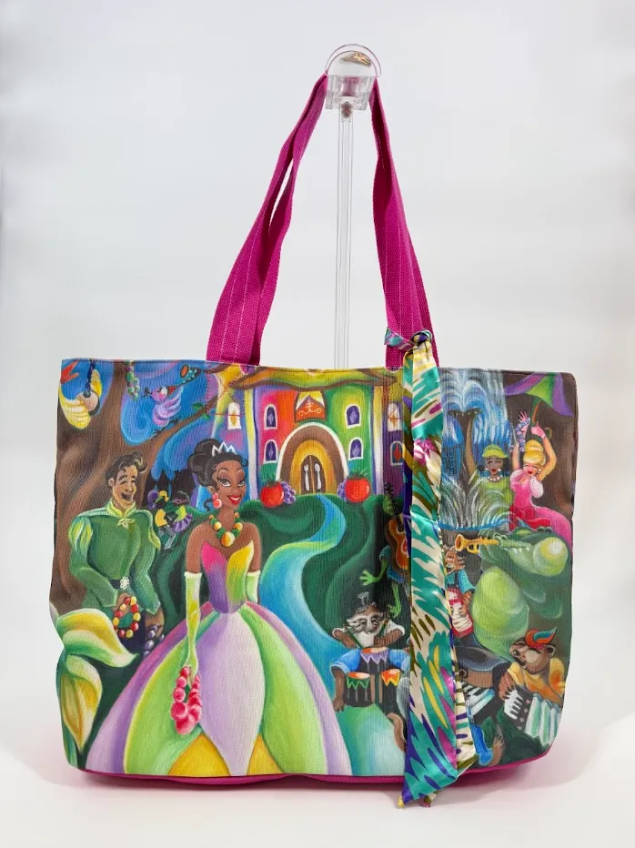 Disney Princess And The Frog Tiana Bayou Adventure Canvas Tote Bag