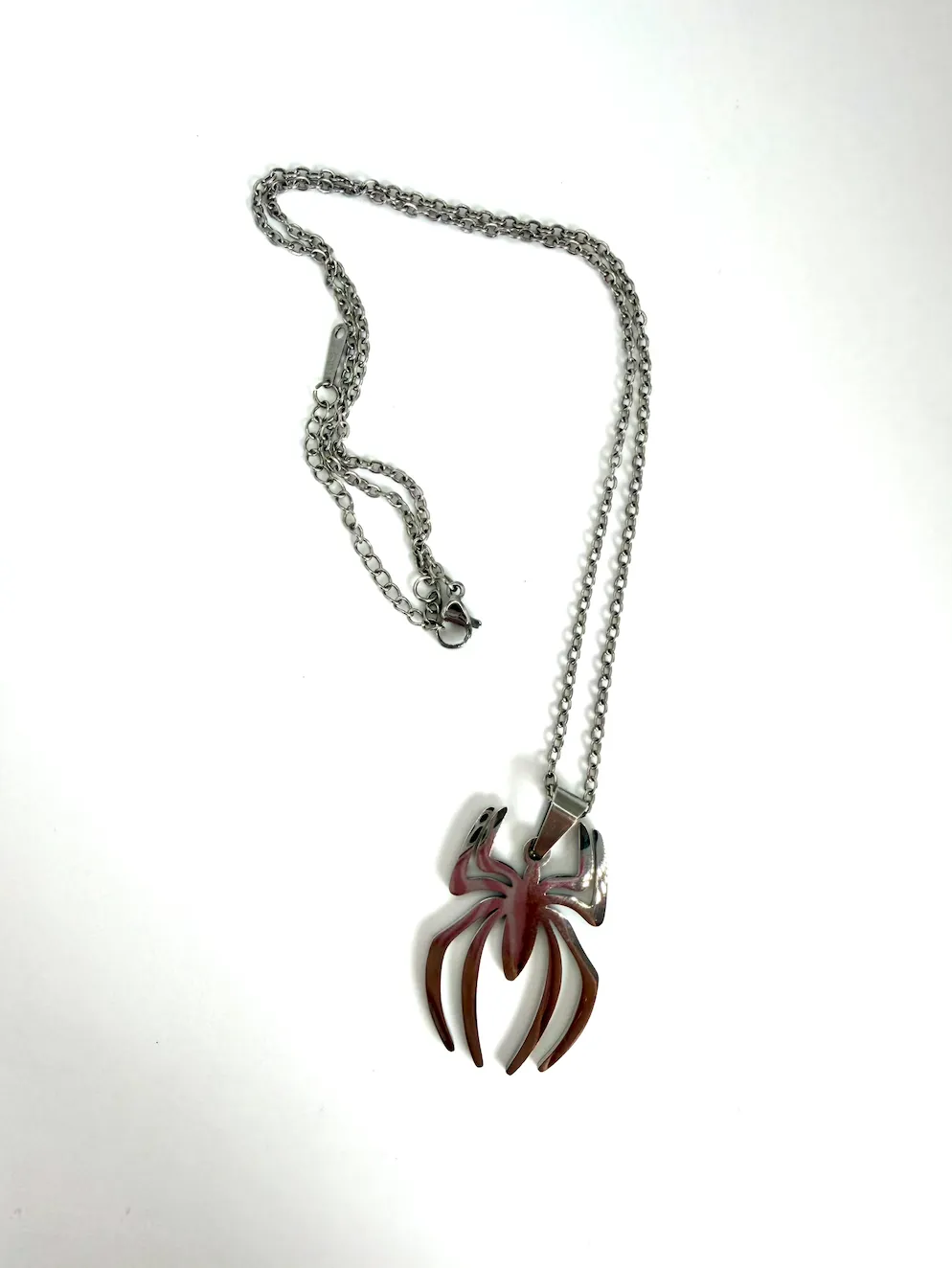 Silver Spider Necklace