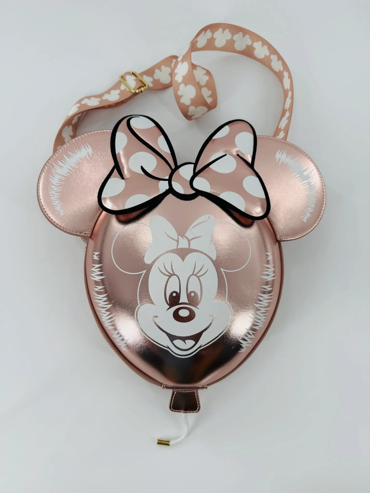Rose Gold Minnie Balloon Loungefly Crossbody Bag