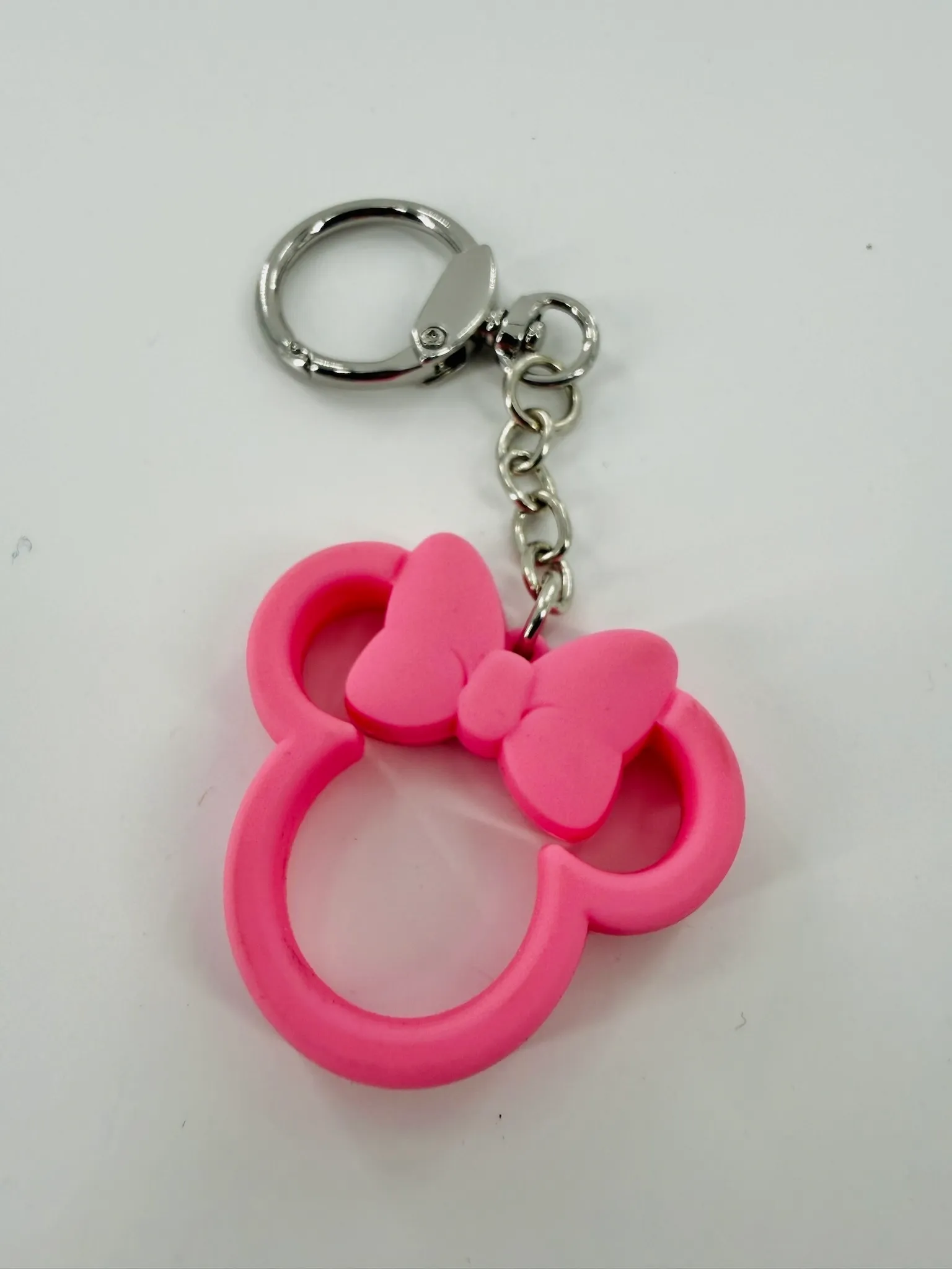 Minnie Mouse Icon Silicone Keychain Bag Charm