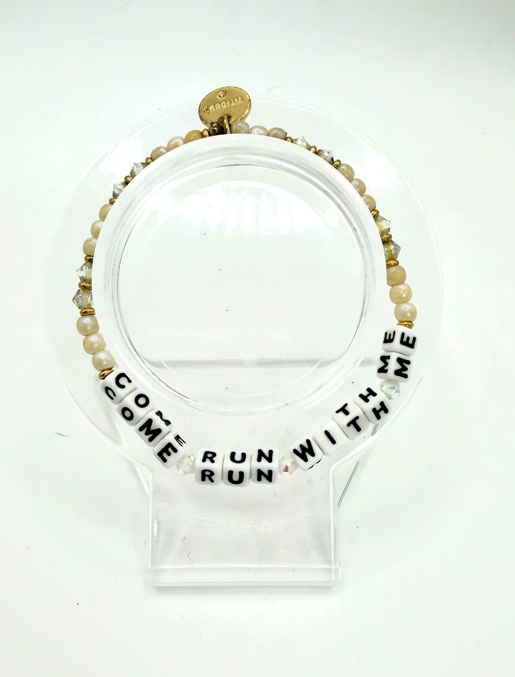 "Come Run With Me" Beaded Bracelet - Little Words Project