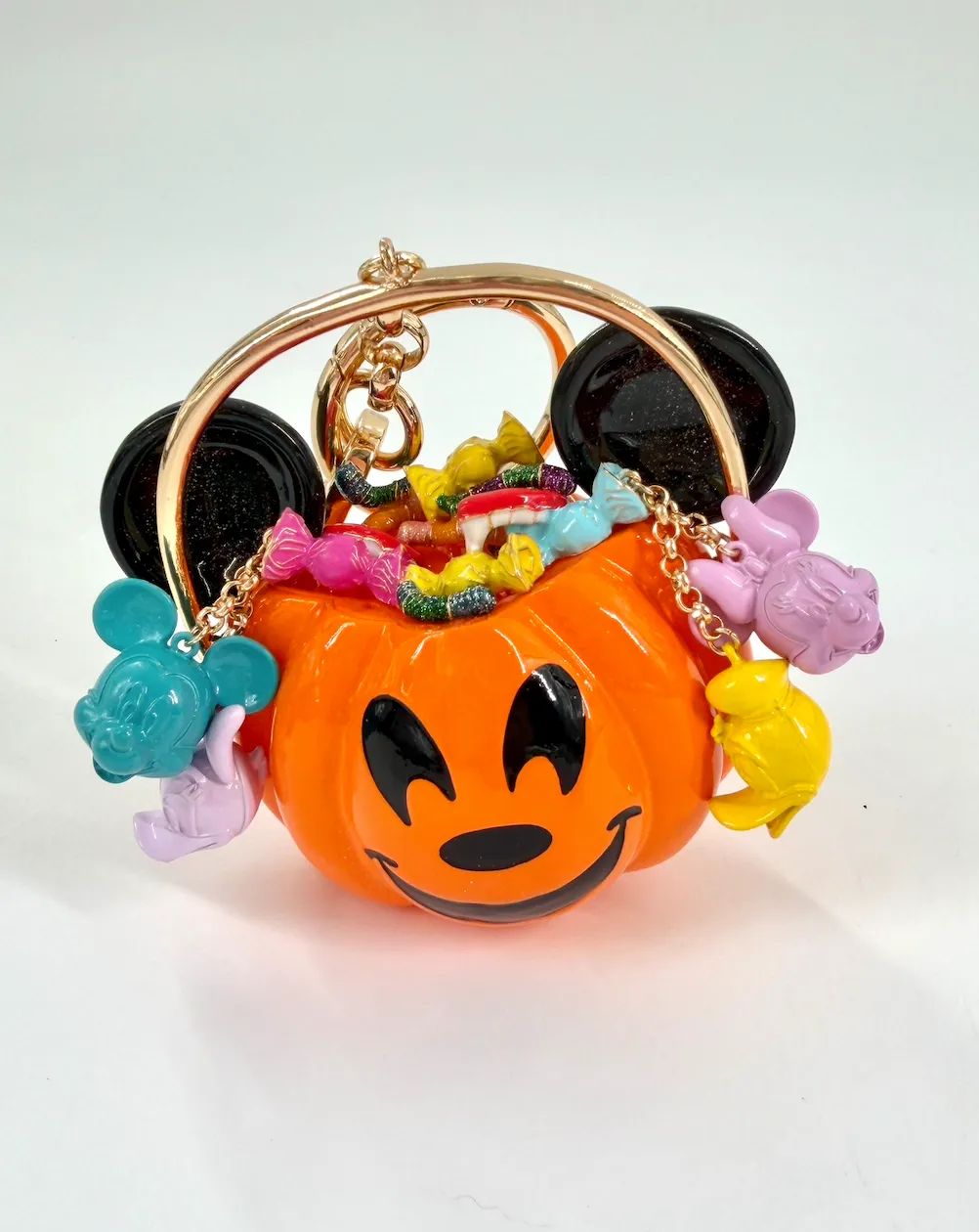 Mickey Mouse Jack-o'-Lantern Treat Bucket Halloween Bag Charm by BaubleBar