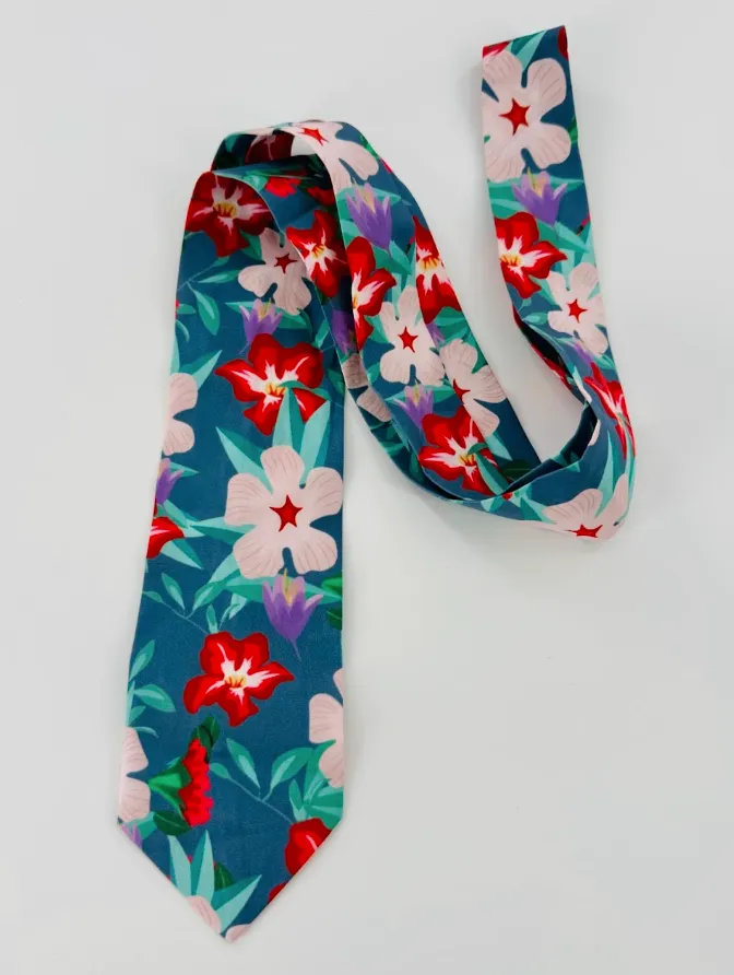 Nick Wilde Floral Green Necktie