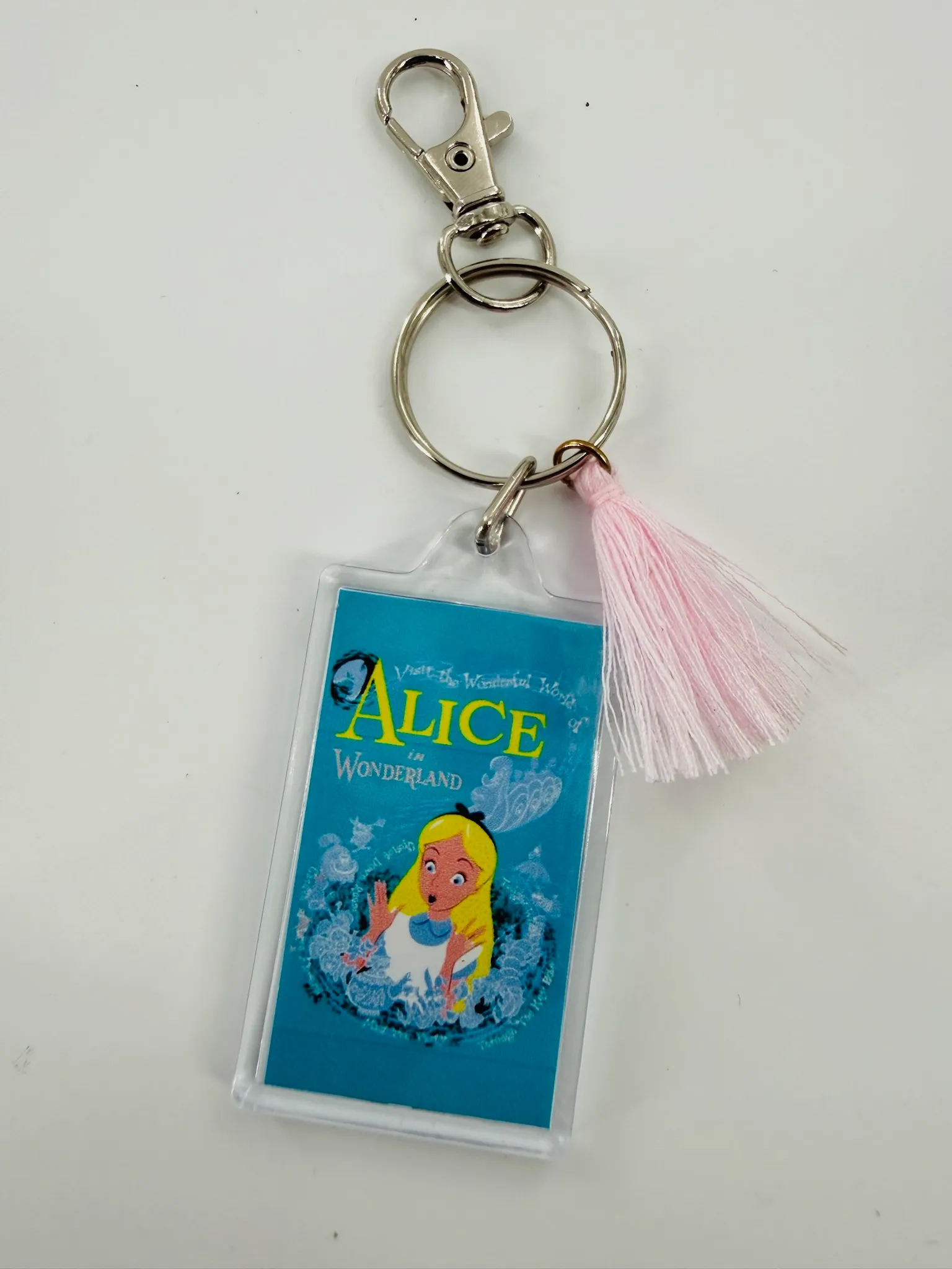 Alice in Wonderland Disneyland Attraction Poster Keychain