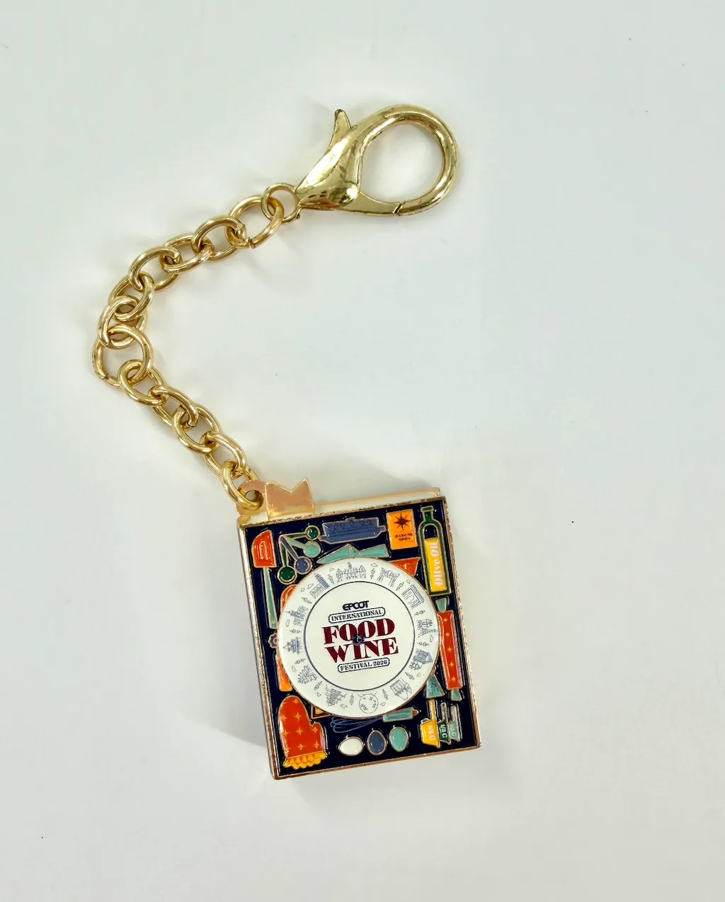 2026 EPCOT International Food & Wine Festival Cookbook Bag Charm