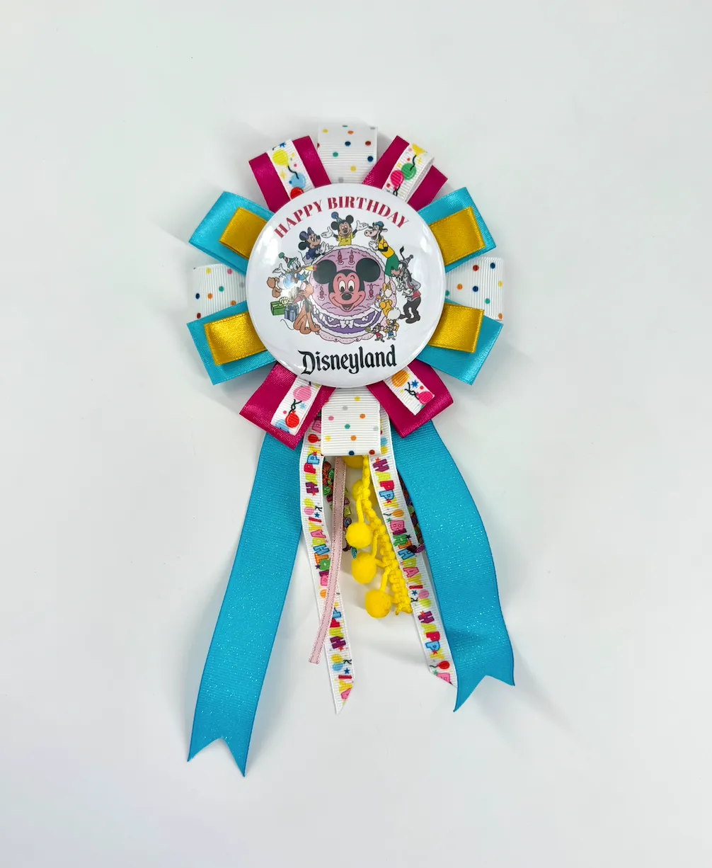 Birthday Ribbon Button, Disneyland - Magically Fitted