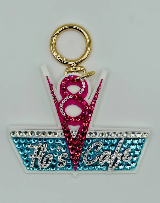 Flo's Cafe Crystal Bag Charm - Aden & Louise