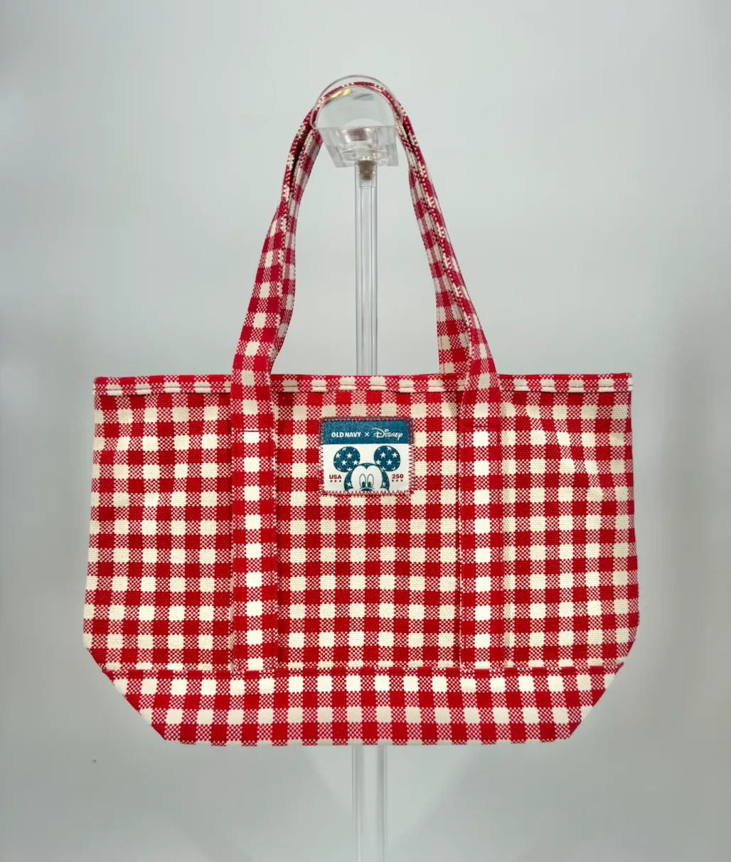 Old Navy x Disney Small Plaid Tote Bag 