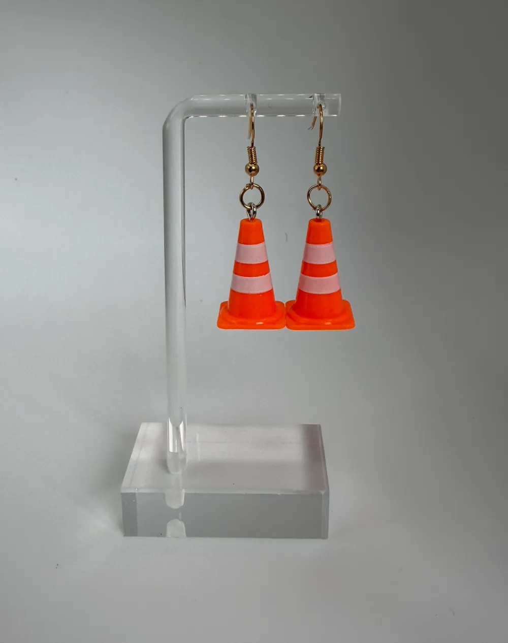 Traffic Cone Dangle Earrings