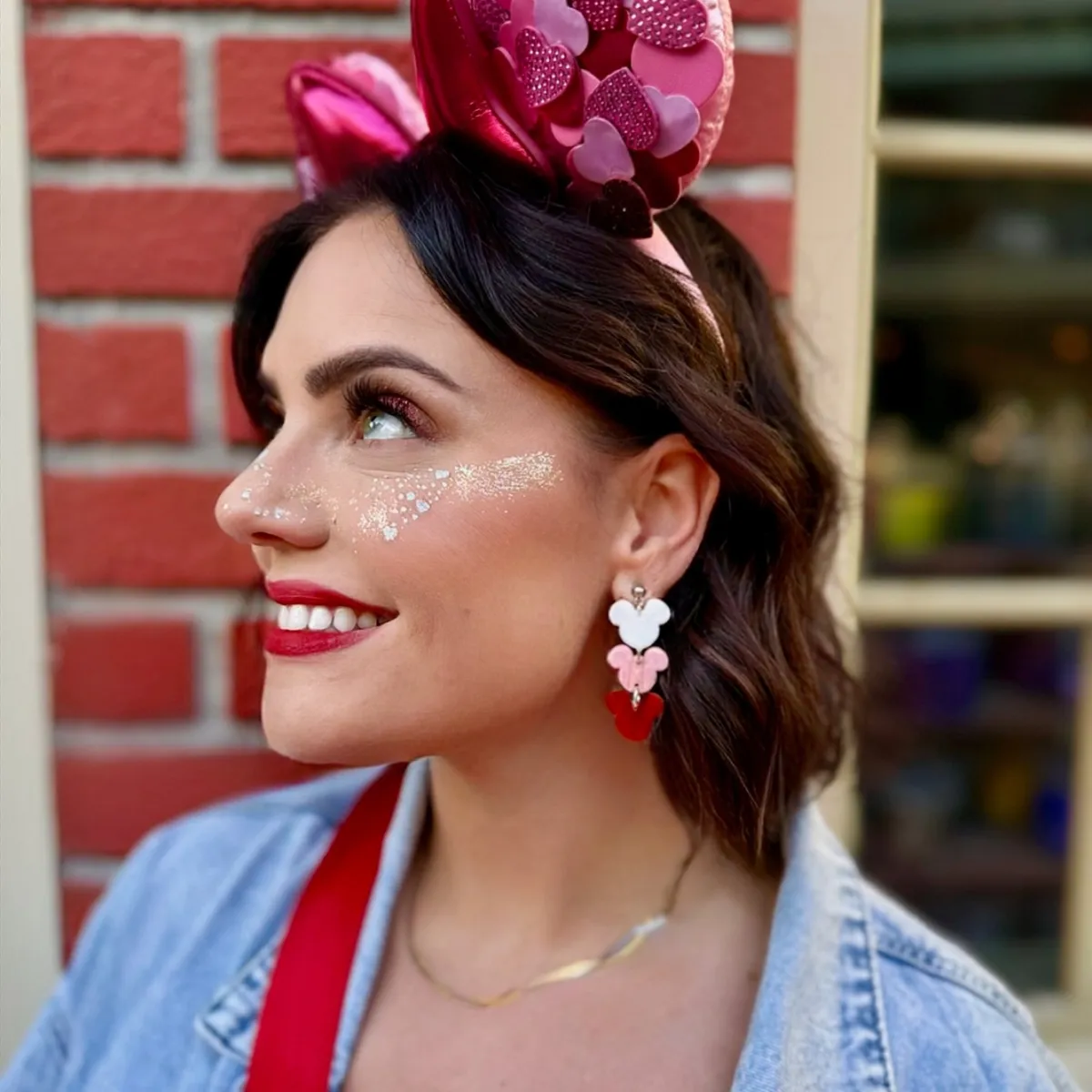 Valentine Mickey Dangle Earrings - Mommin with the Mouse
